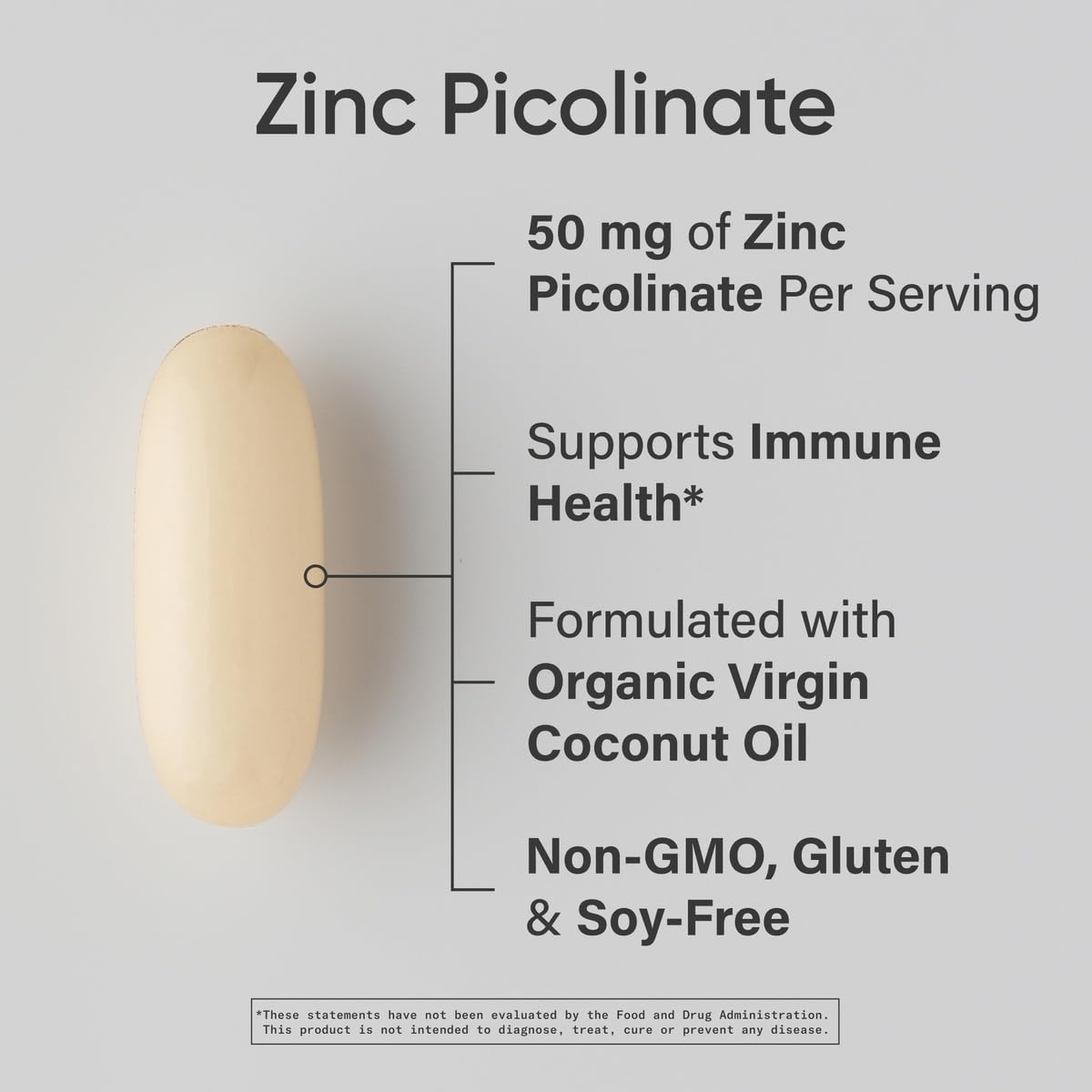 Foto 2 | Suplemento De Zinc Sports Research Picolinato De Zinc 50 Mg X 60 Cápsulas Blandas - Venta Internacional.