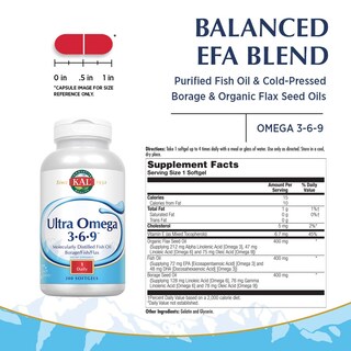 Foto 2 | Suplemento Kal Ultra Omega 3-6-9 1200 Mg De Aceite De Pescado 200 Cápsulas Blandas - Venta Internacional.