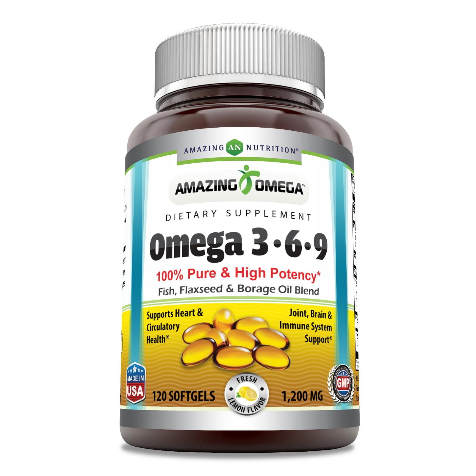 Foto 2 pulgar | Suplemento Amazing Omega 3.6.9 1200 Mg 120 Cápsulas Blandas - Venta Internacional.