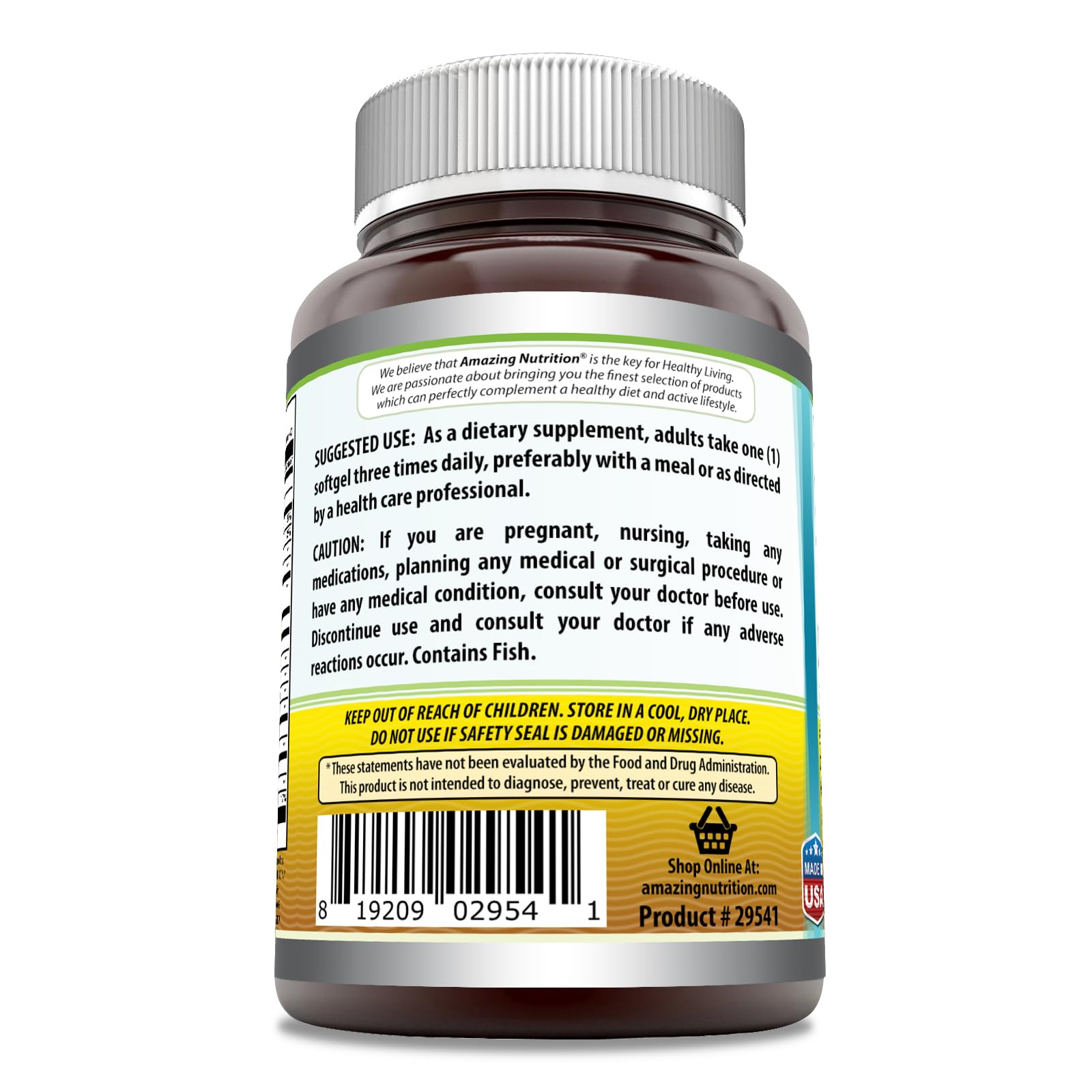 Foto 4 pulgar | Suplemento Amazing Omega 3.6.9 1200 Mg 120 Cápsulas Blandas - Venta Internacional.