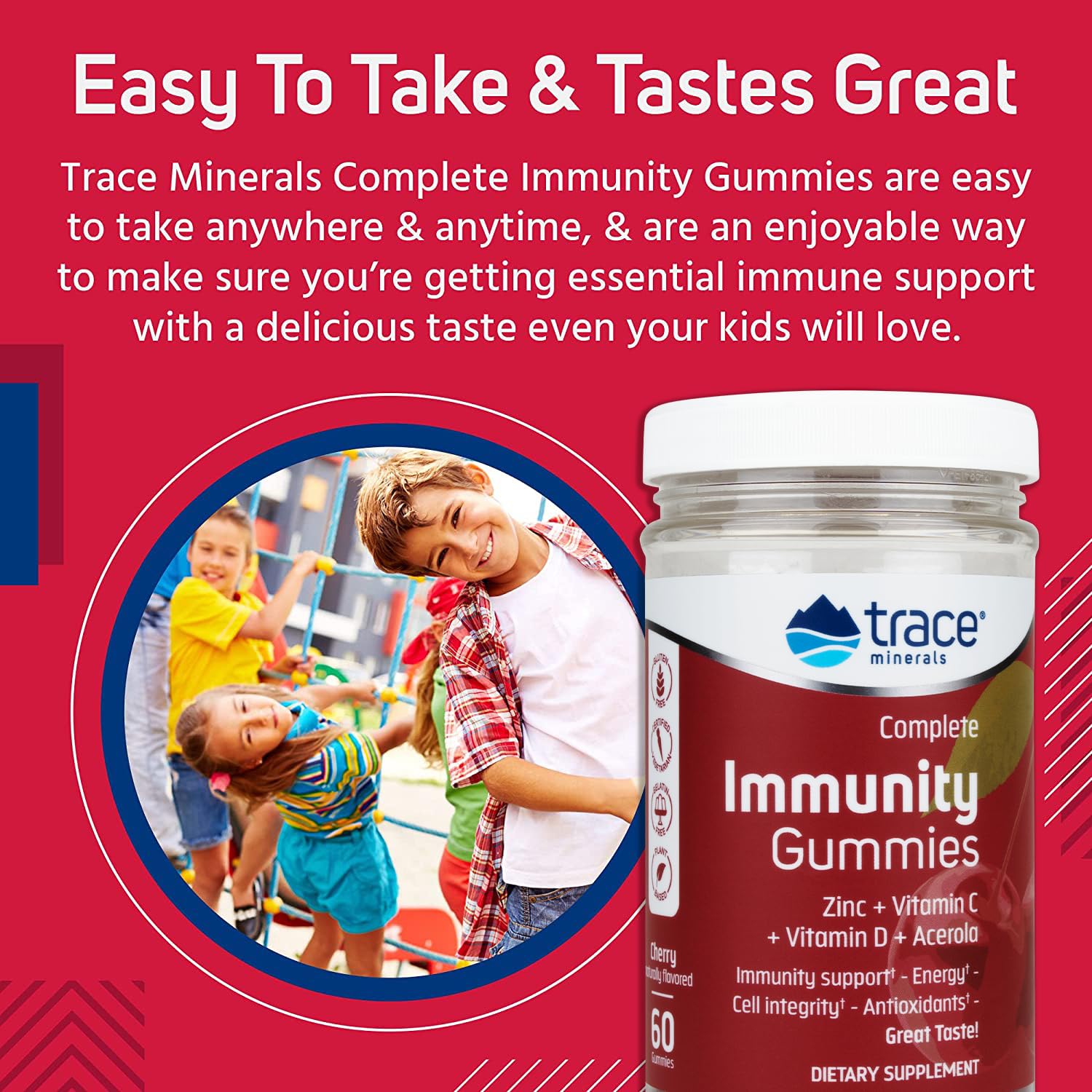 Foto 7 pulgar | Gomitas Trace Minerals Immunity Con Zinc, Vitamina C, D, 60 G - Venta Internacional.
