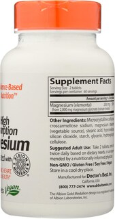 Foto 6 | Suplemento Doctor's Best Magnesio 100 Mg 120 Comprimidos - Venta Internacional.