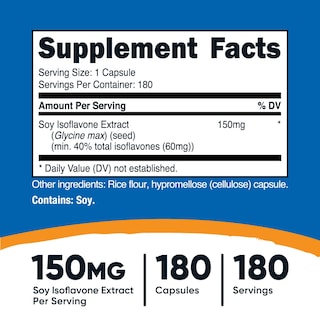 Foto 2 | Suplemento Nutricost De Isoflavonas De Soja 150 Mg 180 Cápsulas - Venta Internacional.