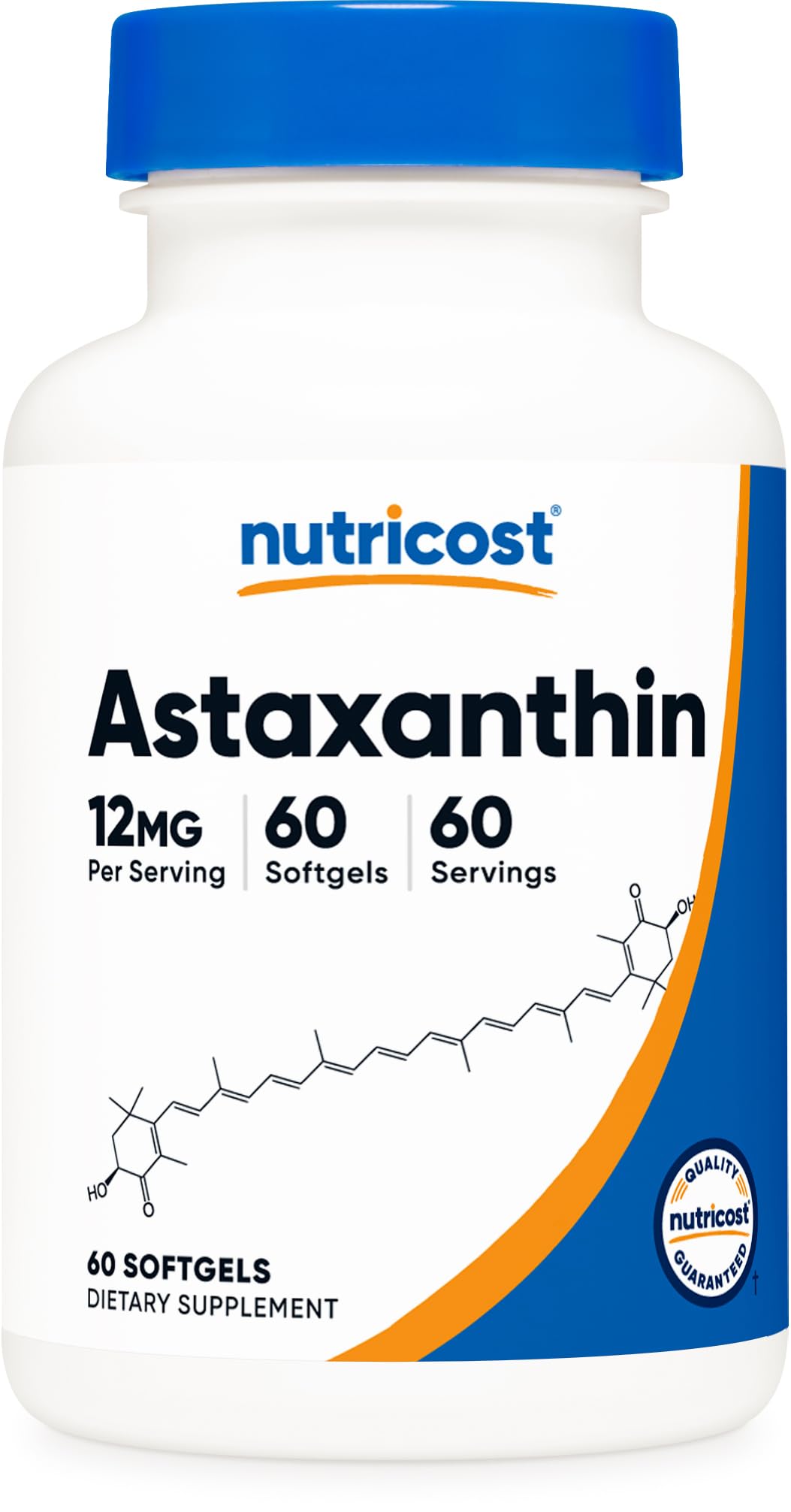 Foto 2 pulgar | Suplemento Nutricost De Astaxantina, 12 Mg, 60 Cápsulas Blandas, Sin Ogm - Venta Internacional.