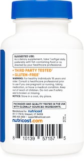 Foto 3 | Suplemento Nutricost De Astaxantina, 12 Mg, 60 Cápsulas Blandas, Sin Ogm - Venta Internacional.