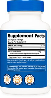 Foto 4 | Suplemento Nutricost De Astaxantina, 12 Mg, 60 Cápsulas Blandas, Sin Ogm - Venta Internacional.