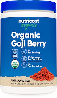 Foto 1 | Polvo De Bayas De Goji Nutricost Organic, 454 G, Usda, Sin Gluten - Venta Internacional.
