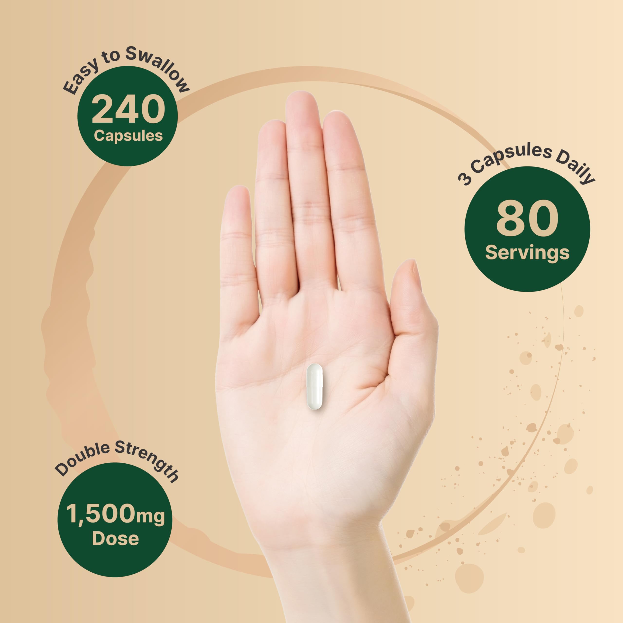 Foto 5 pulgar | Suplemento Naturebell Tmg 1500 Mg 240 Cápsulas De Betaína Anhidra - Venta Internacional.