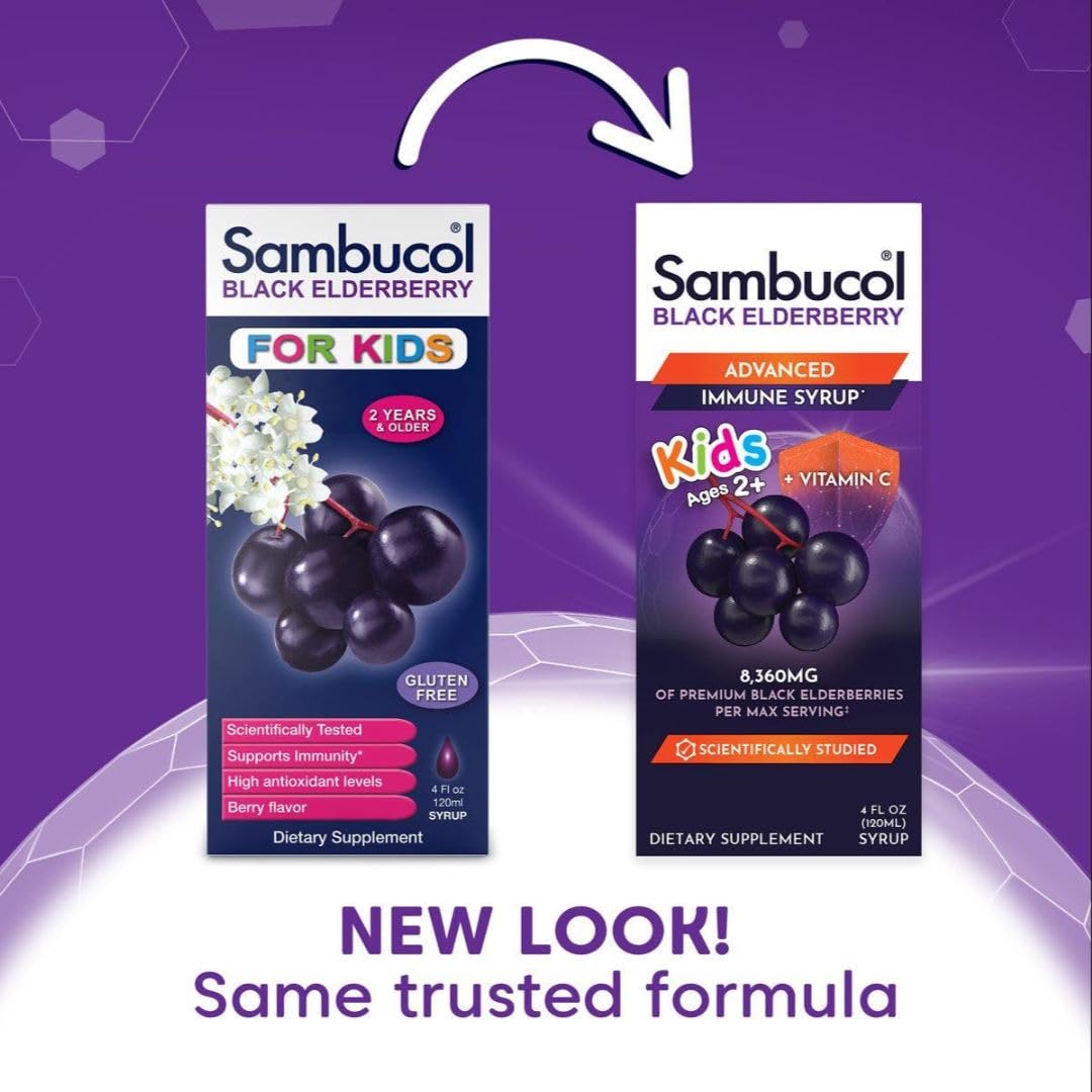 Foto 3 pulgar | Sirope Sambucol Black Elderberry Para Niños, 120 Ml, Apoyo Inmunológico - Venta Internacional.