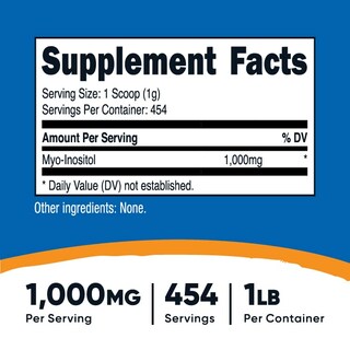 Foto 2 | Inositol En Polvo Nutricost, 454 G, Sin Gluten Y Sin Ogm - Venta Internacional.