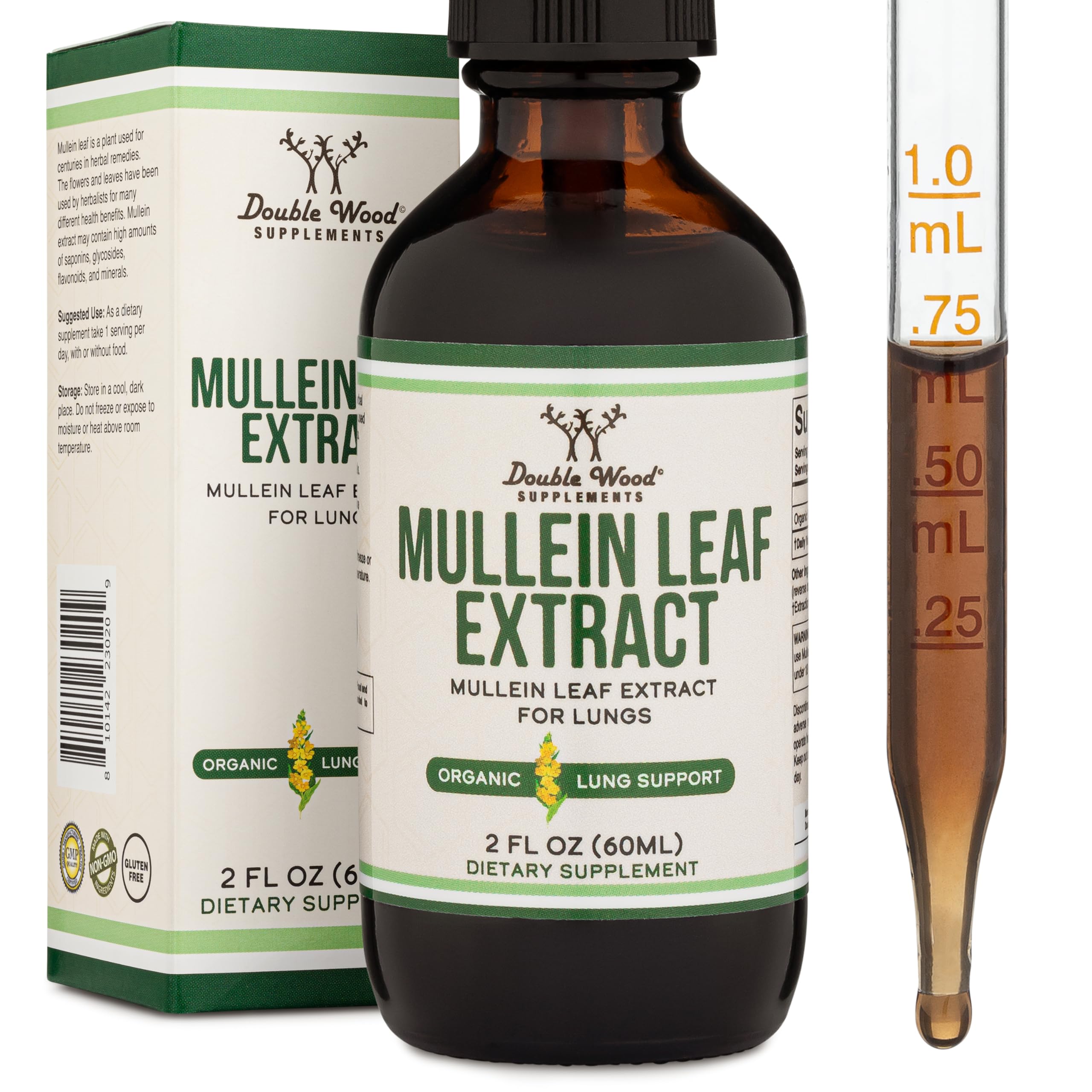 Foto 2 pulgar | Suplemento De Extracto De Hoja De Gordolobo De Doble Madera, 60 Ml, Para La Salud Pulmonar - Venta Internacional.