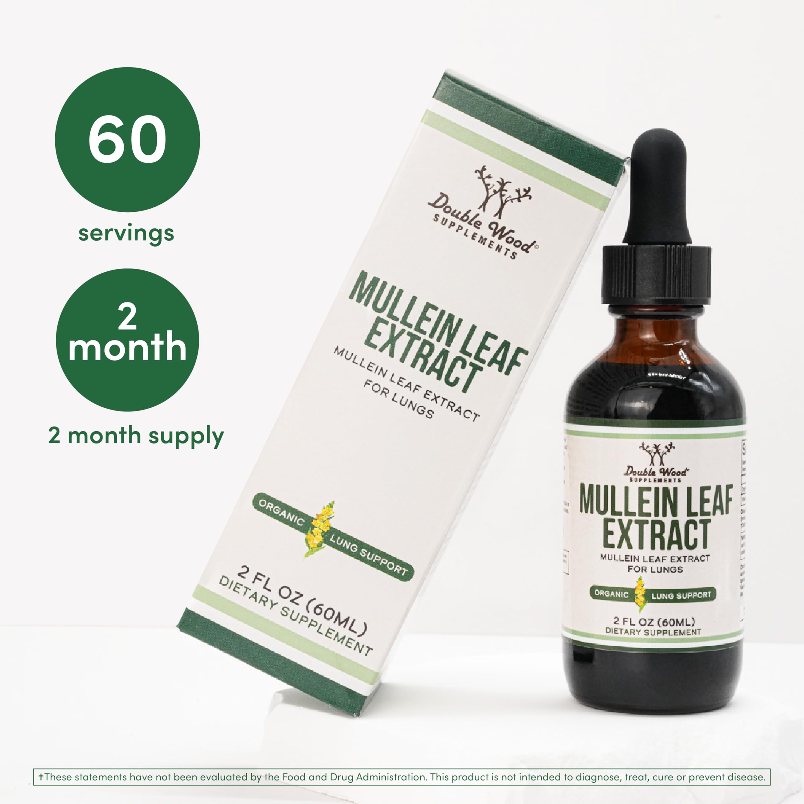 Foto 3 | Suplemento De Extracto De Hoja De Gordolobo De Doble Madera, 60 Ml, Para La Salud Pulmonar - Venta Internacional.
