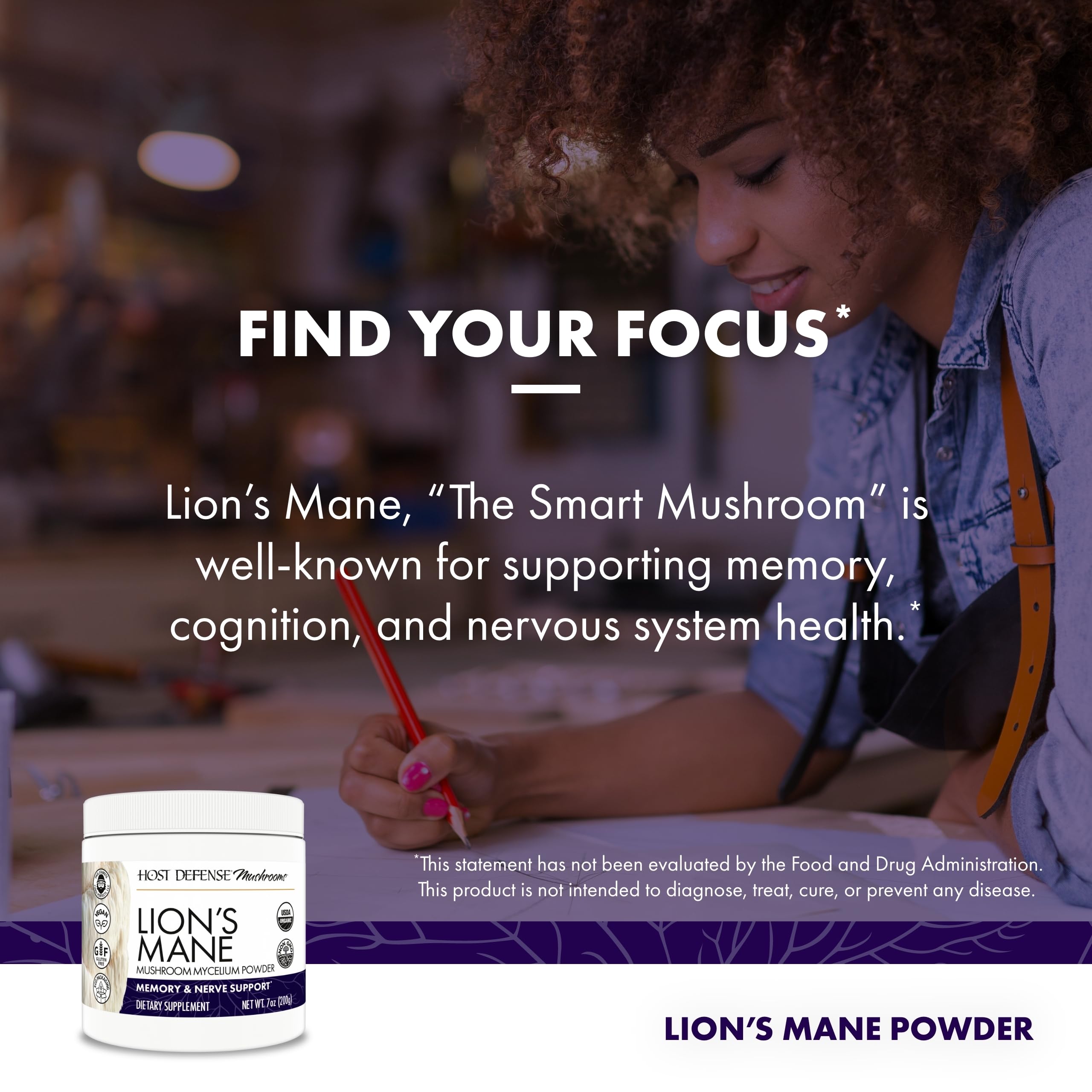 Foto 4 pulgar | Suplemento Host Defense Lion's Mane Powder 200 Ml - Venta Internacional.