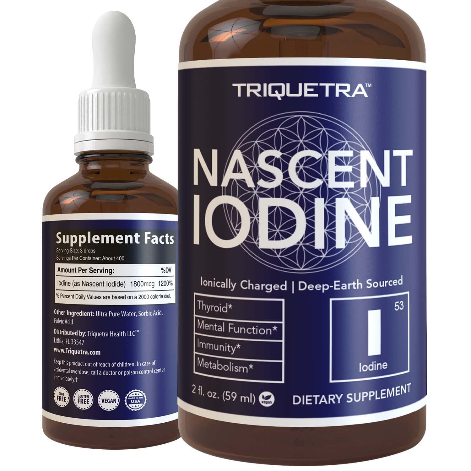 Foto 1 | Suplemento Triquetra Health Nascent Yodo 400 Porciones 60 Ml - Venta Internacional.