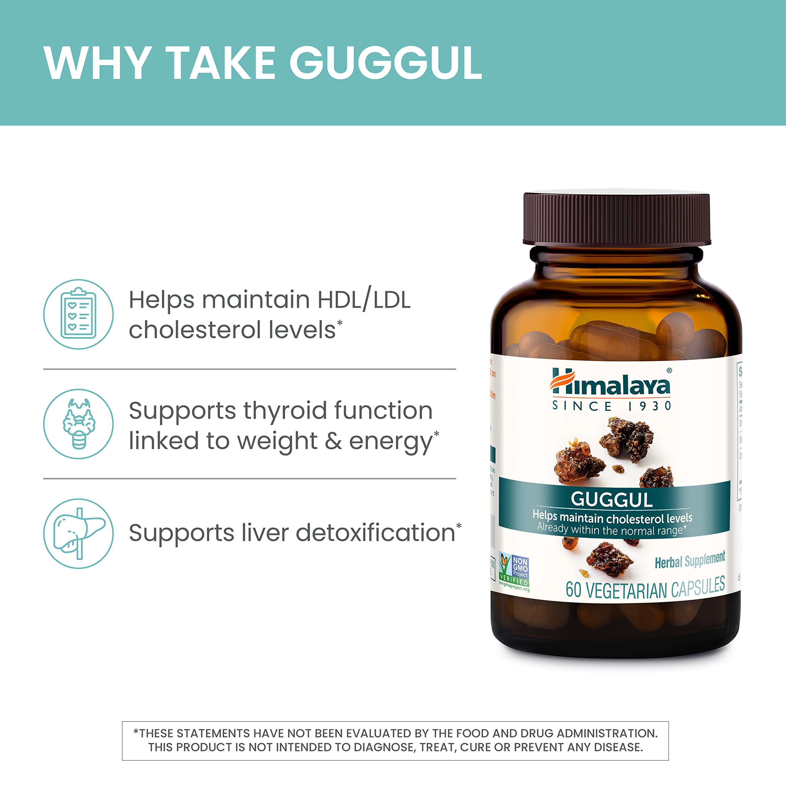 Foto 3 | Suplemento Himalaya Guggul Hdl Support 60 Cápsulas - Venta Internacional.