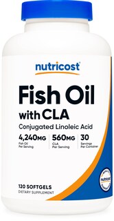 Foto 1 | Complemente El Aceite De Pescado Nutricost Con 120 Cápsulas Blandas De Cla - Venta Internacional.
