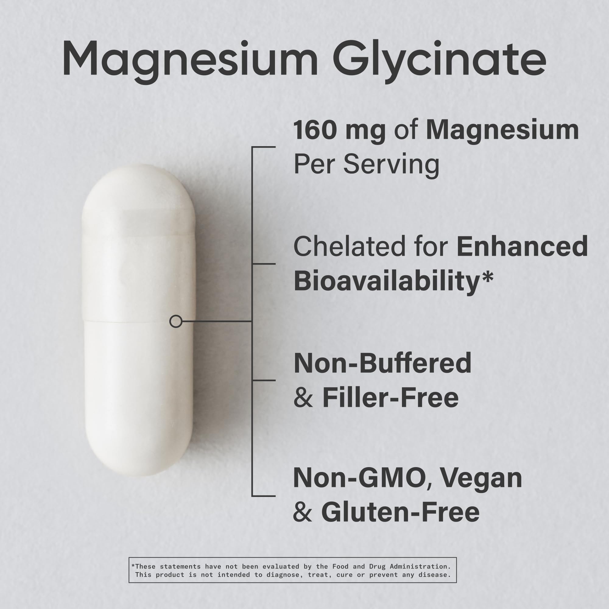 Foto 3 pulgar | Suplemento Sports Research, Glicinato De Magnesio, 160 Mg, 90 Cápsulas - Venta Internacional.