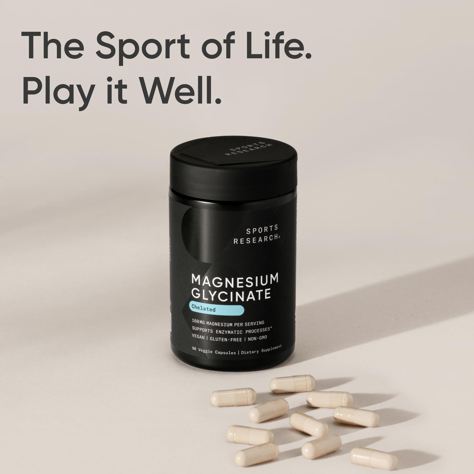 Foto 7 | Suplemento Sports Research, Glicinato De Magnesio, 160 Mg, 90 Cápsulas - Venta Internacional.