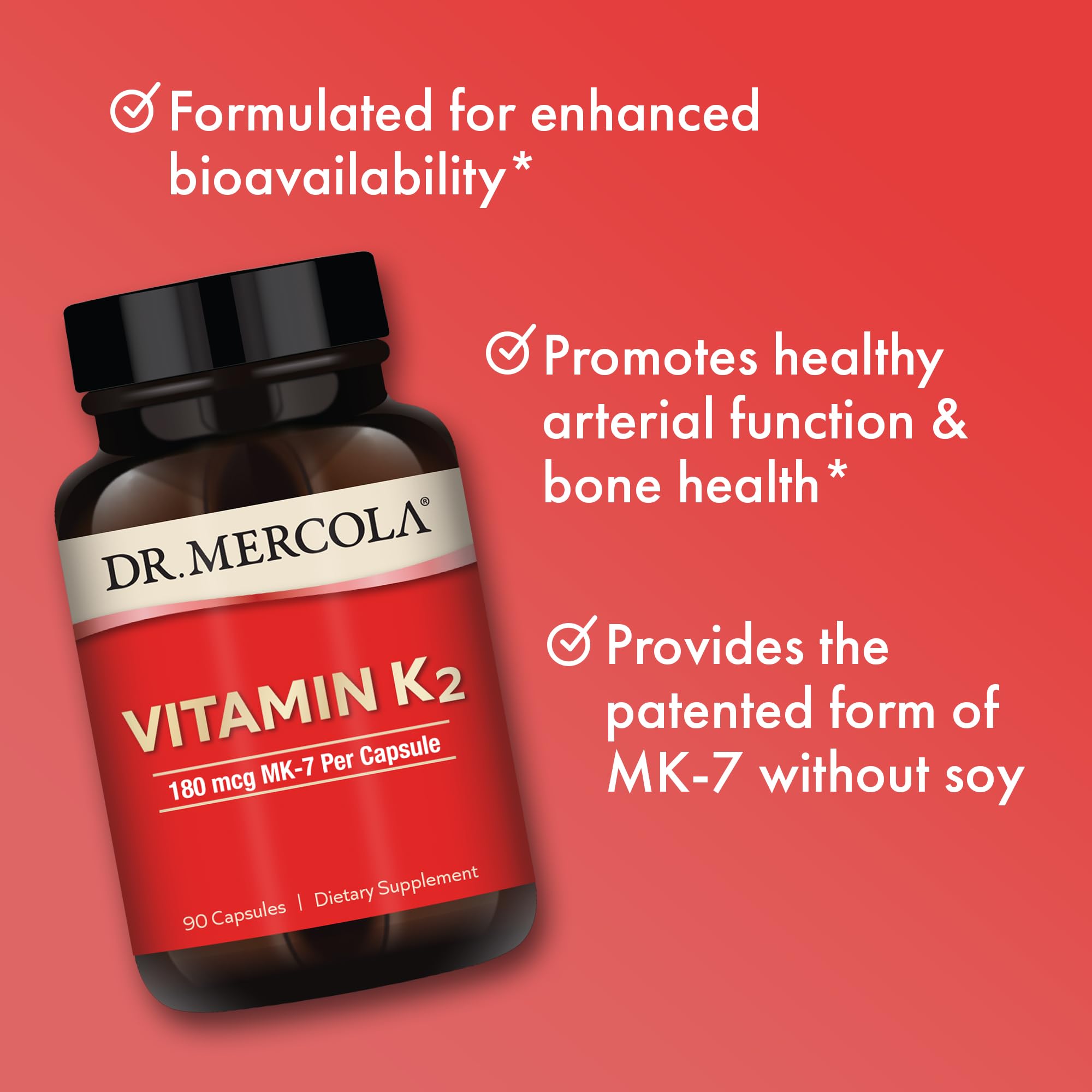 Foto 5 pulgar | Suplemento Dr. Mercola De Vitamina K2 180 Mcg Mk-7 90 Cápsulas - Venta Internacional.