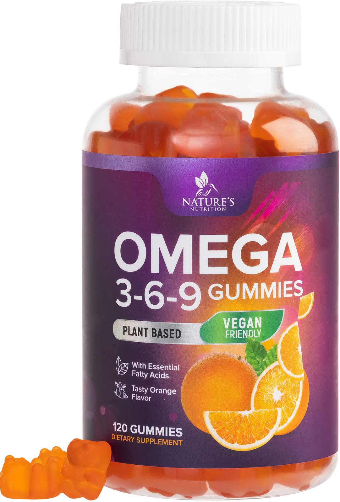 Foto 2 pulgar | Suplemento Nature's Nutrition Omega 3 6 9 Gomitas Veganas 120 - Venta Internacional.
