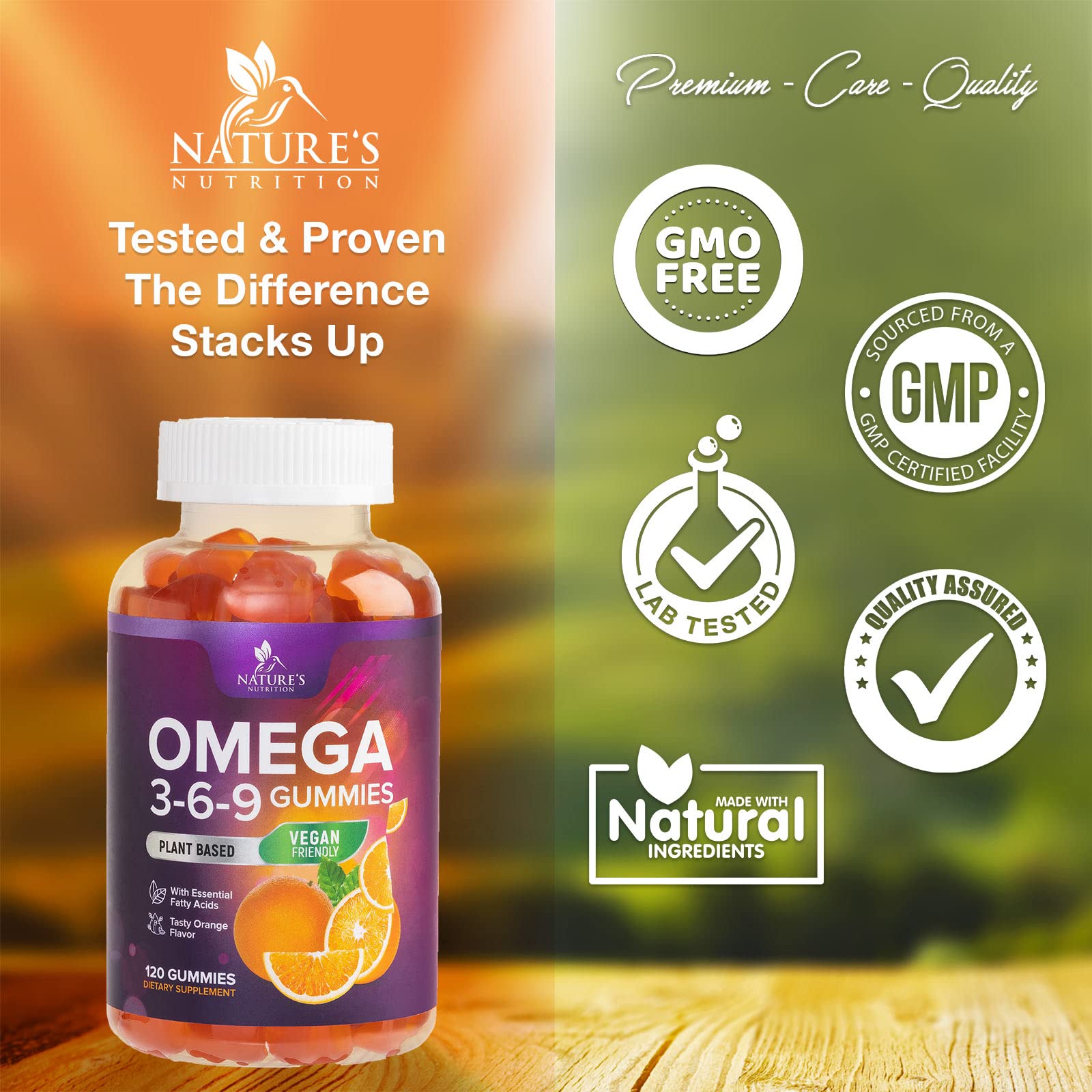 Foto 5 pulgar | Suplemento Nature's Nutrition Omega 3 6 9 Gomitas Veganas 120 - Venta Internacional.