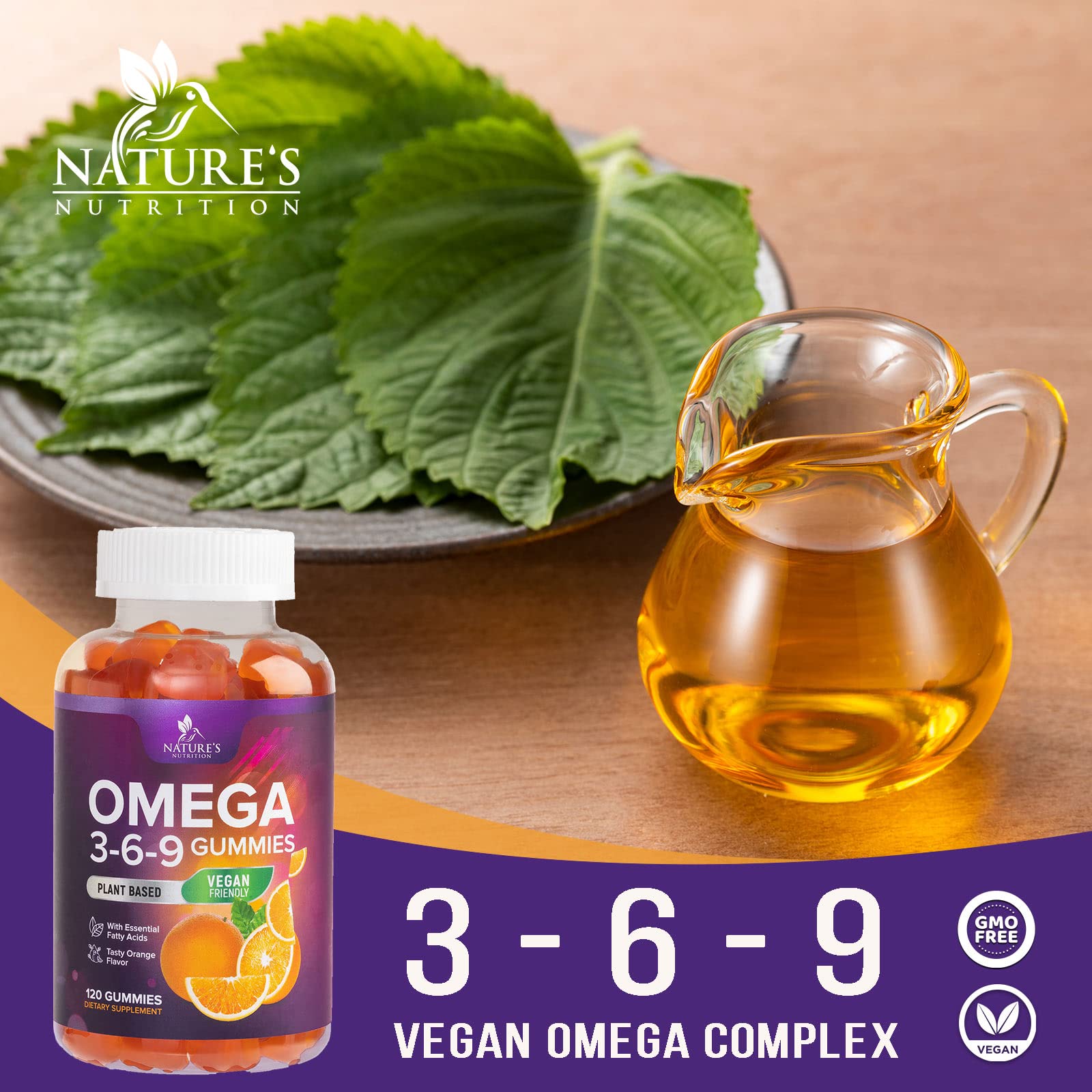 Foto 6 pulgar | Suplemento Nature's Nutrition Omega 3 6 9 Gomitas Veganas 120 - Venta Internacional.