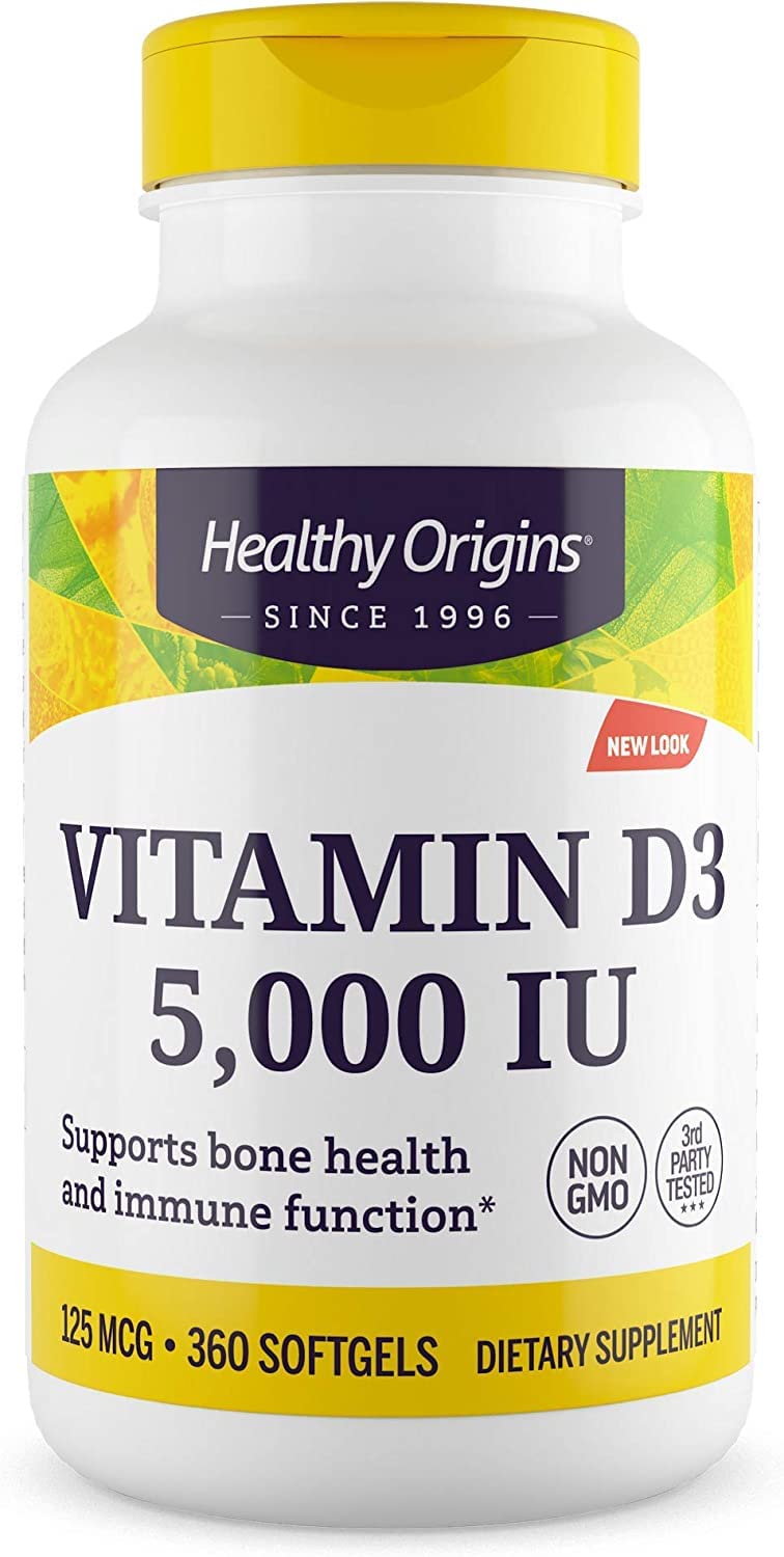 Foto 2 pulgar | Suplemento De Vitamina D3 De Healthy Origins, 5000 Ui, 360 Cápsulas Blandas - Venta Internacional.