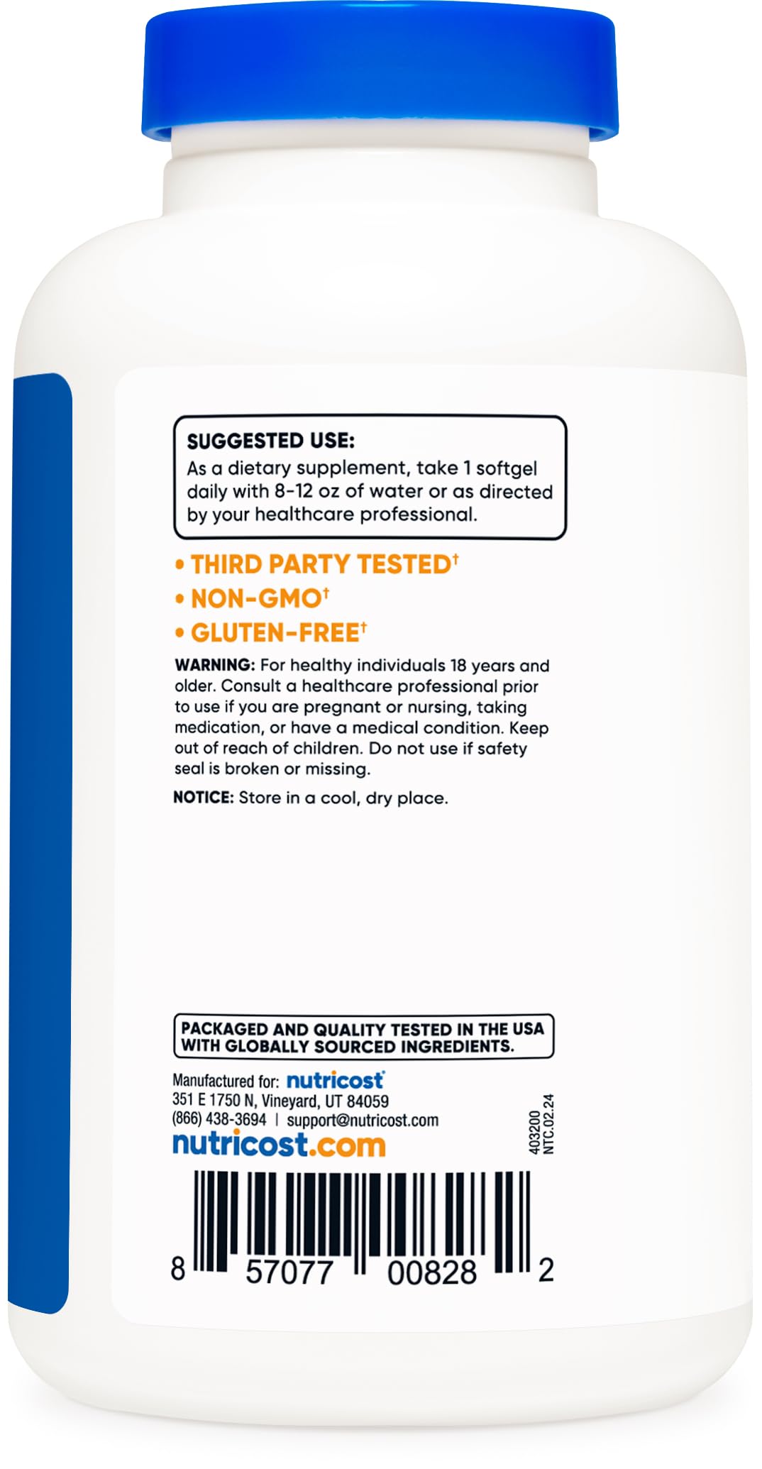 Foto 5 pulgar | Suplemento De Aceite De Onagra Nutricost, 1300 Mg, 120 Cápsulas Blandas - Venta Internacional.