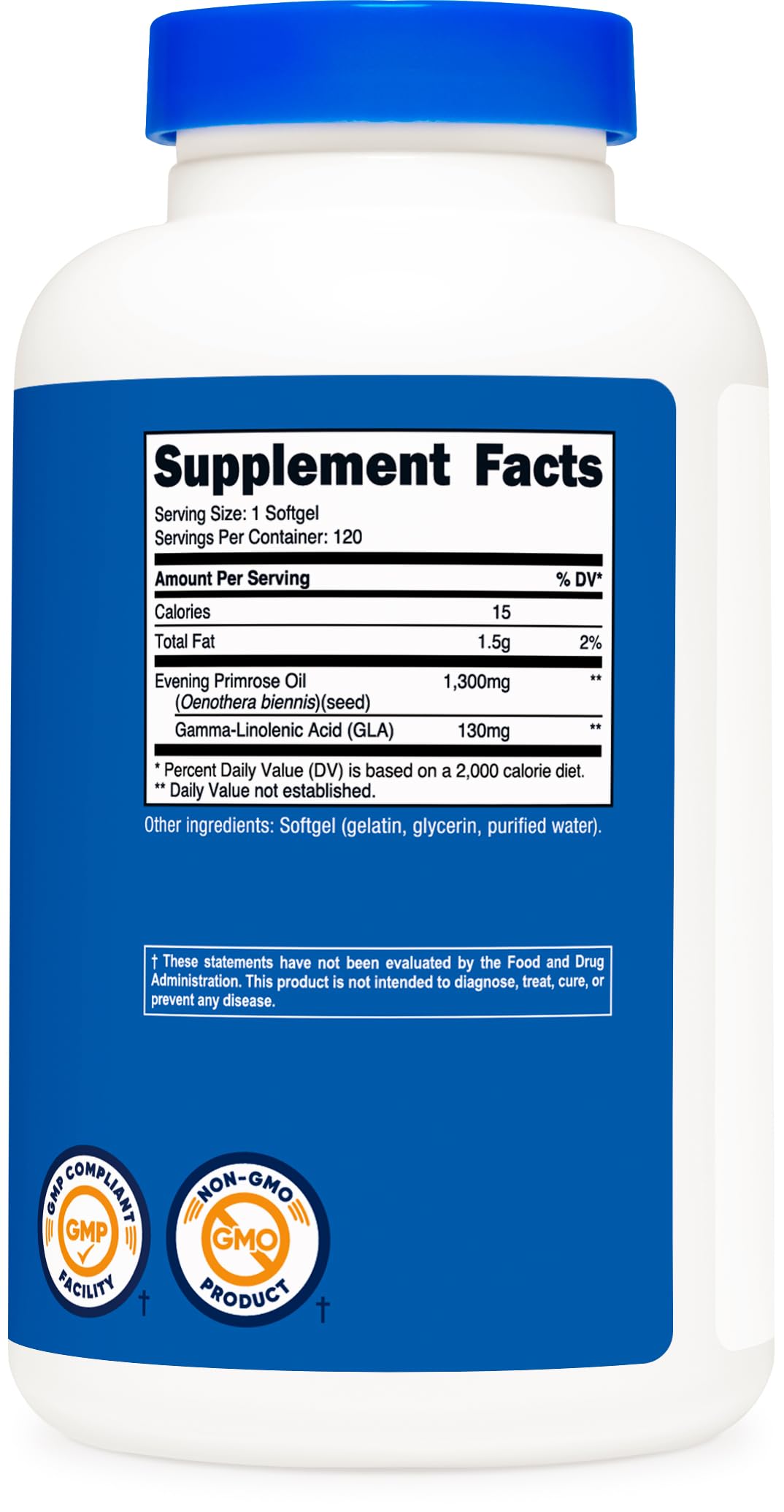 Foto 6 pulgar | Suplemento De Aceite De Onagra Nutricost, 1300 Mg, 120 Cápsulas Blandas - Venta Internacional.