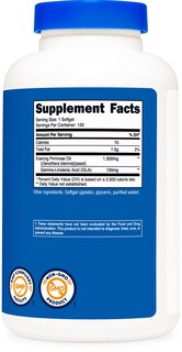 Foto 5 | Suplemento De Aceite De Onagra Nutricost, 1300 Mg, 120 Cápsulas Blandas - Venta Internacional.