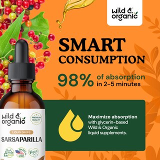 Foto 4 | Suplemento De Extracto De Raíz De Zarzaparrilla Silvestre Y Orgánico 60 Ml - Venta Internacional.