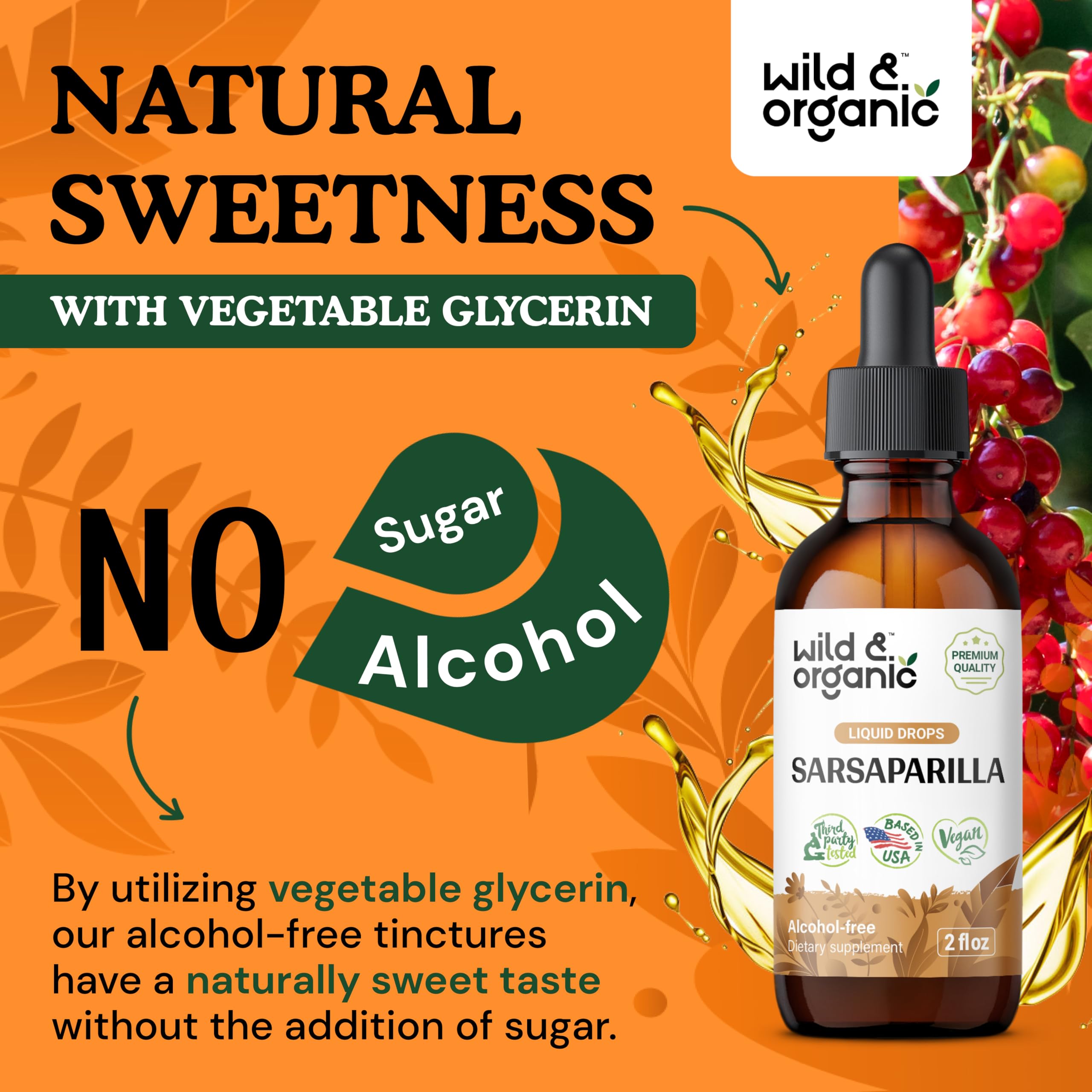 Foto 7 pulgar | Suplemento De Extracto De Raíz De Zarzaparrilla Silvestre Y Orgánico 60 Ml - Venta Internacional.