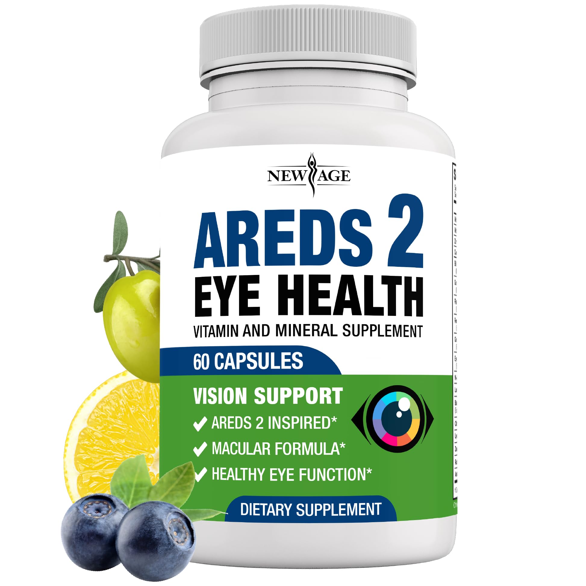 Foto 2 pulgar | Vitamina Para Ojos New Age Areds 2 Con Arándano, 6000 Mg De Luteína, 60 Unidades - Venta Internacional.