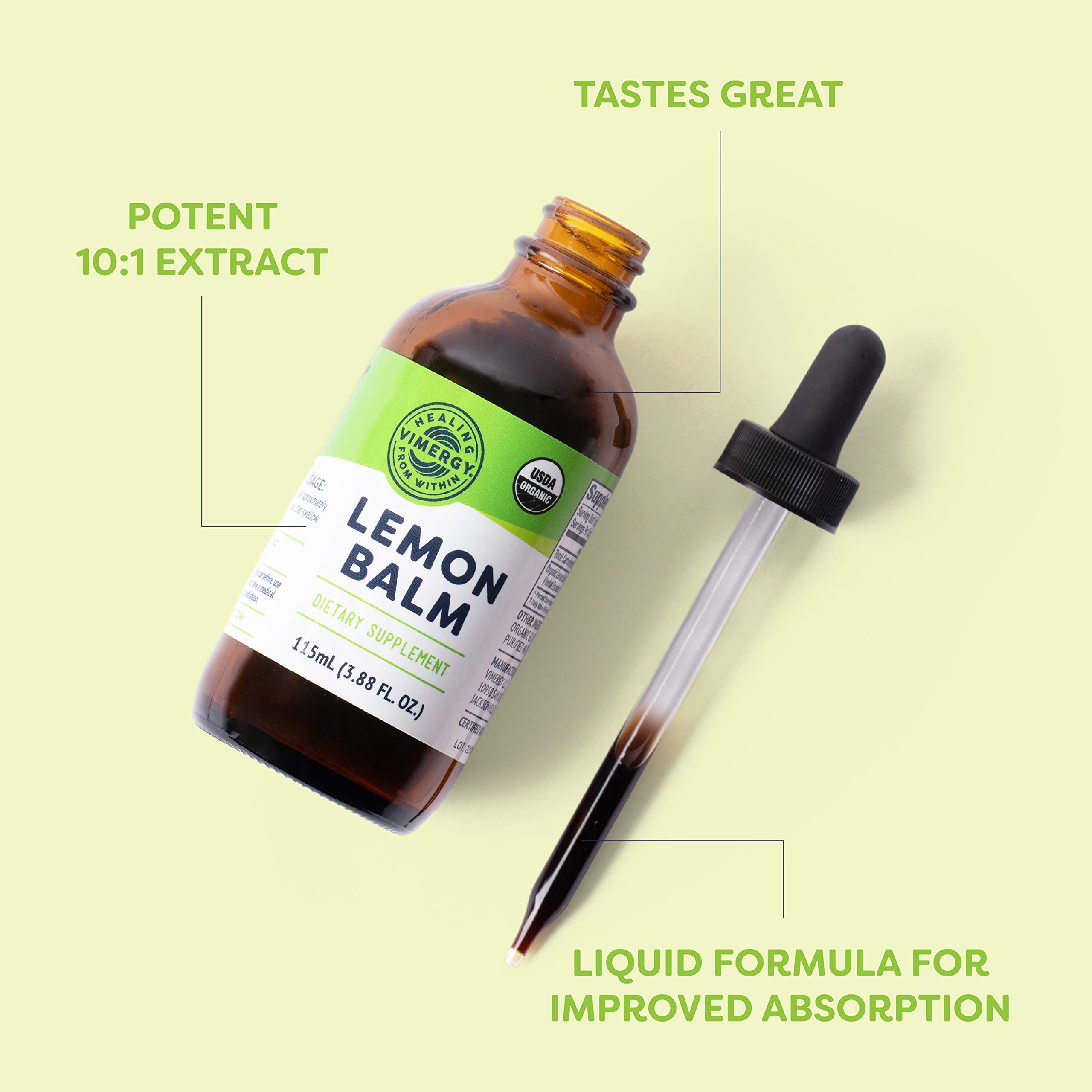 Foto 3 | Suplemento De Bálsamo De Limón Vimergy, 115 Ml, Orgánico, Sin Ogm, Del Usda - Venta Internacional.