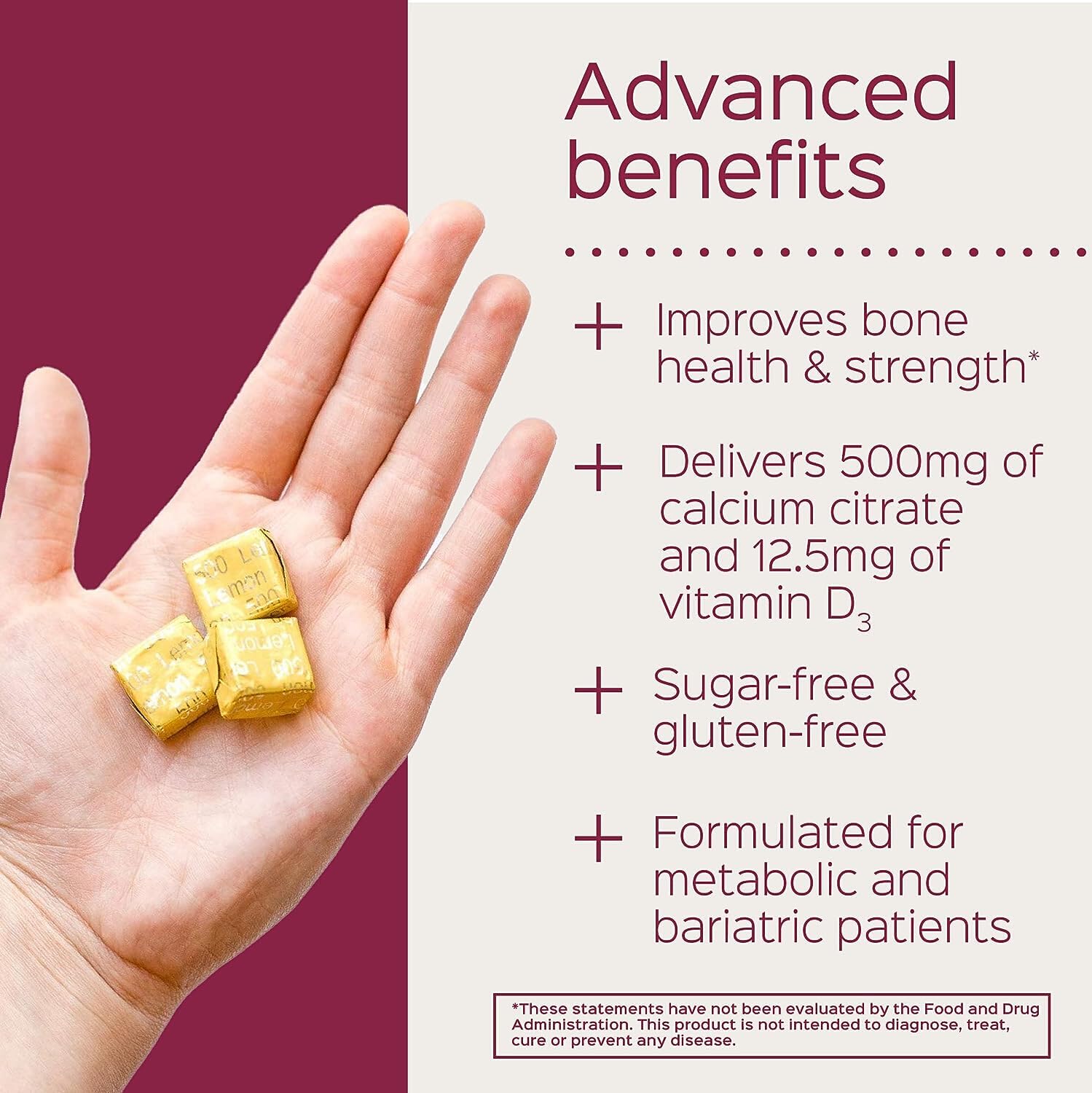 Foto 4 pulgar | Citrato De Calcio Chewy Bites Bariatric Advantage 500 Mg - Venta Internacional.