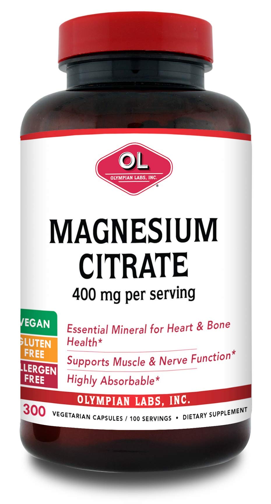 Foto 2 pulgar | Suplemento Olympian Labs De Citrato De Magnesio 400 Mg 300 Cápsulas - Venta Internacional.