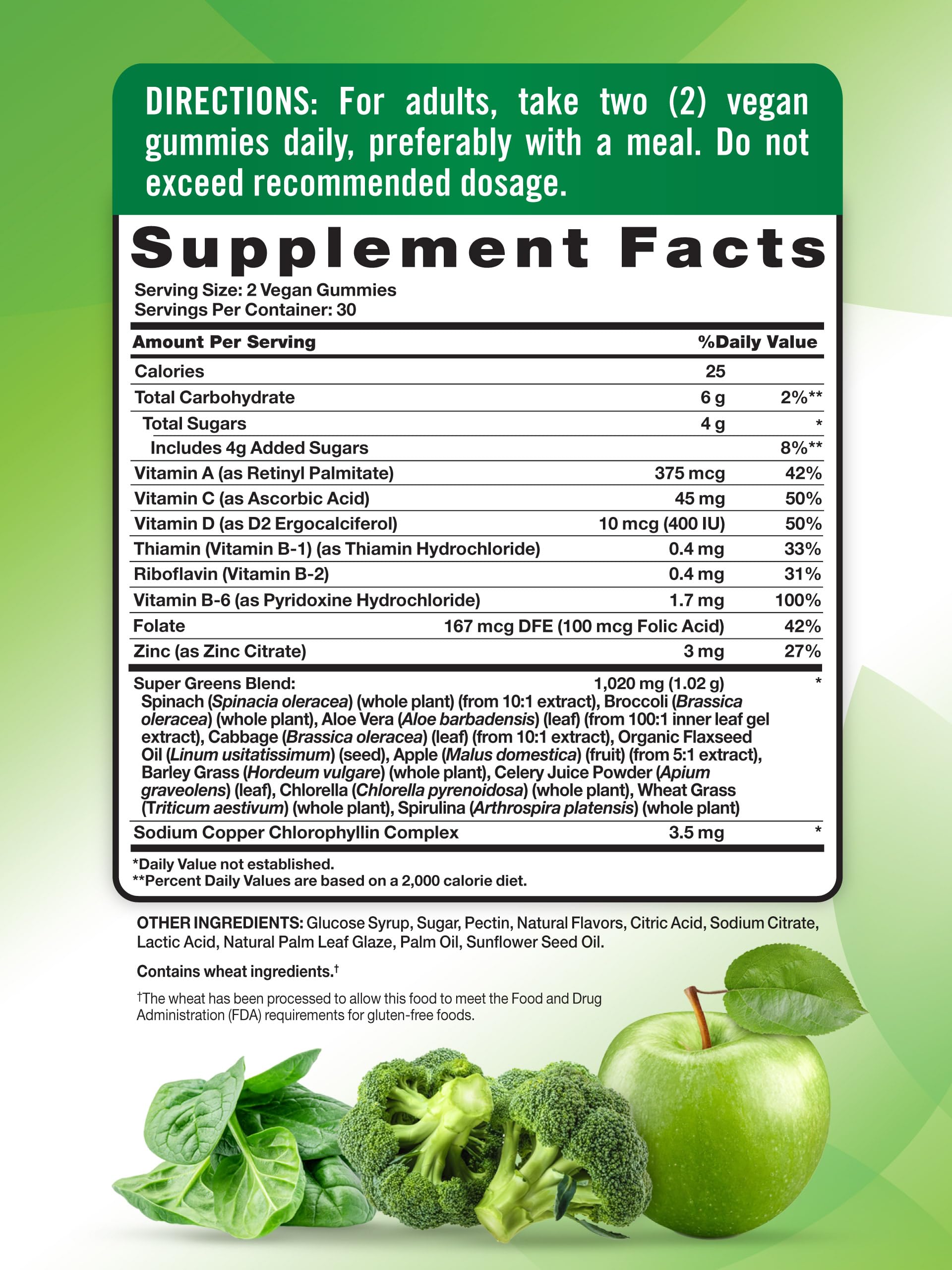 Foto 3 pulgar | Suplemento Nature's Truth Super Greens Gummies 60 Veganas - Venta Internacional.
