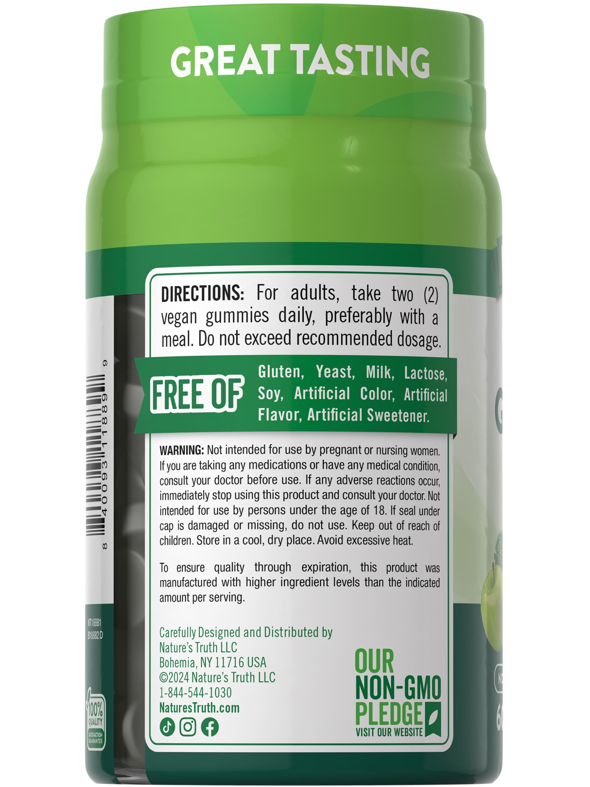 Foto 8 pulgar | Suplemento Nature's Truth Super Greens Gummies 60 Veganas - Venta Internacional.