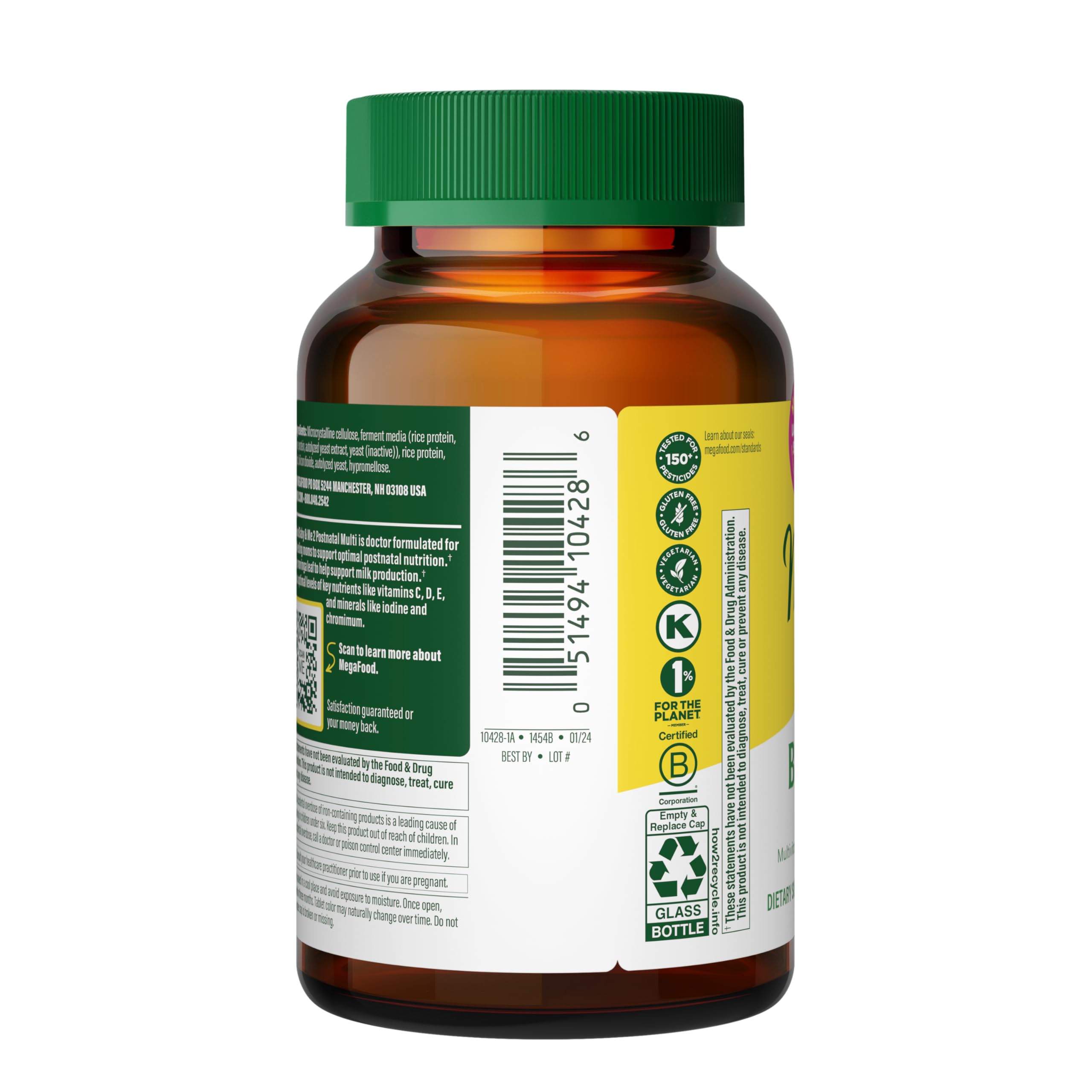Foto 3 pulgar | Vitamins Megafood Baby & Me 2 Postnatal Para Amamantar 60t - Venta Internacional.