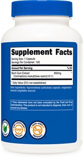 Foto 5 | Suplemento Nutricost, Cápsulas De Extracto De Mirra, 650 Mg, 120 Unidades - Venta Internacional.