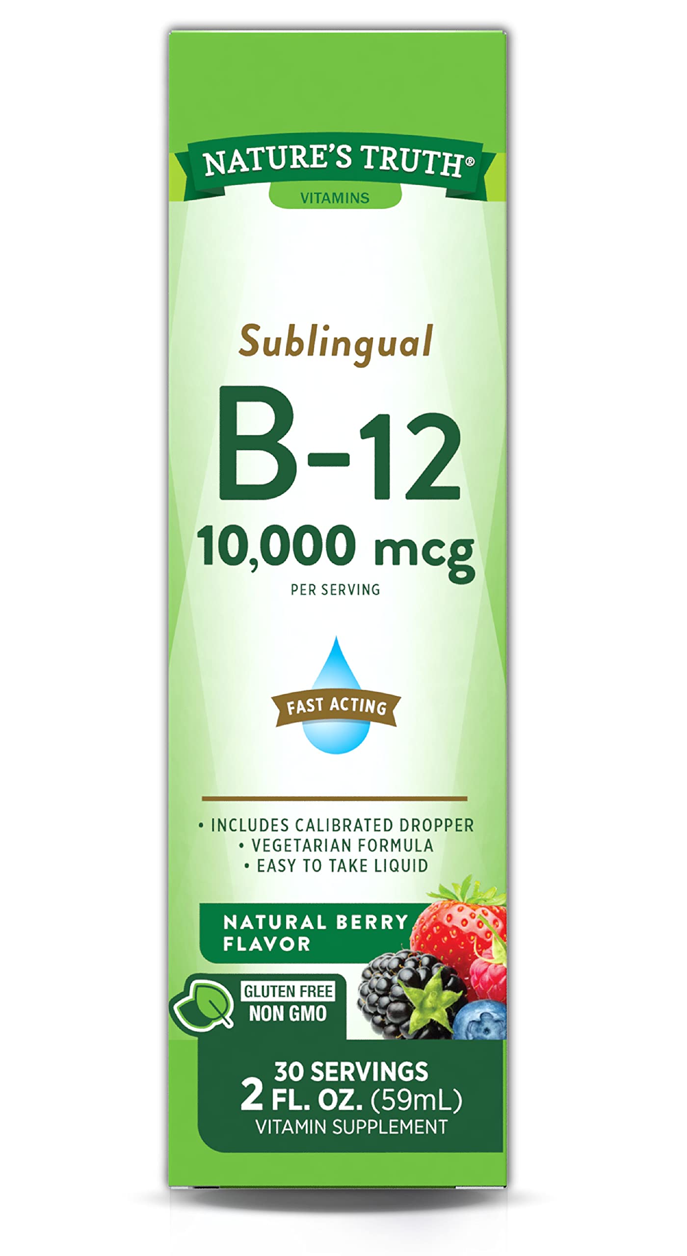 Foto 2 pulgar | Suplemento De Vitamina B-12 Sublingual De Nature's Truth De 10,000 Mcg - Venta Internacional.