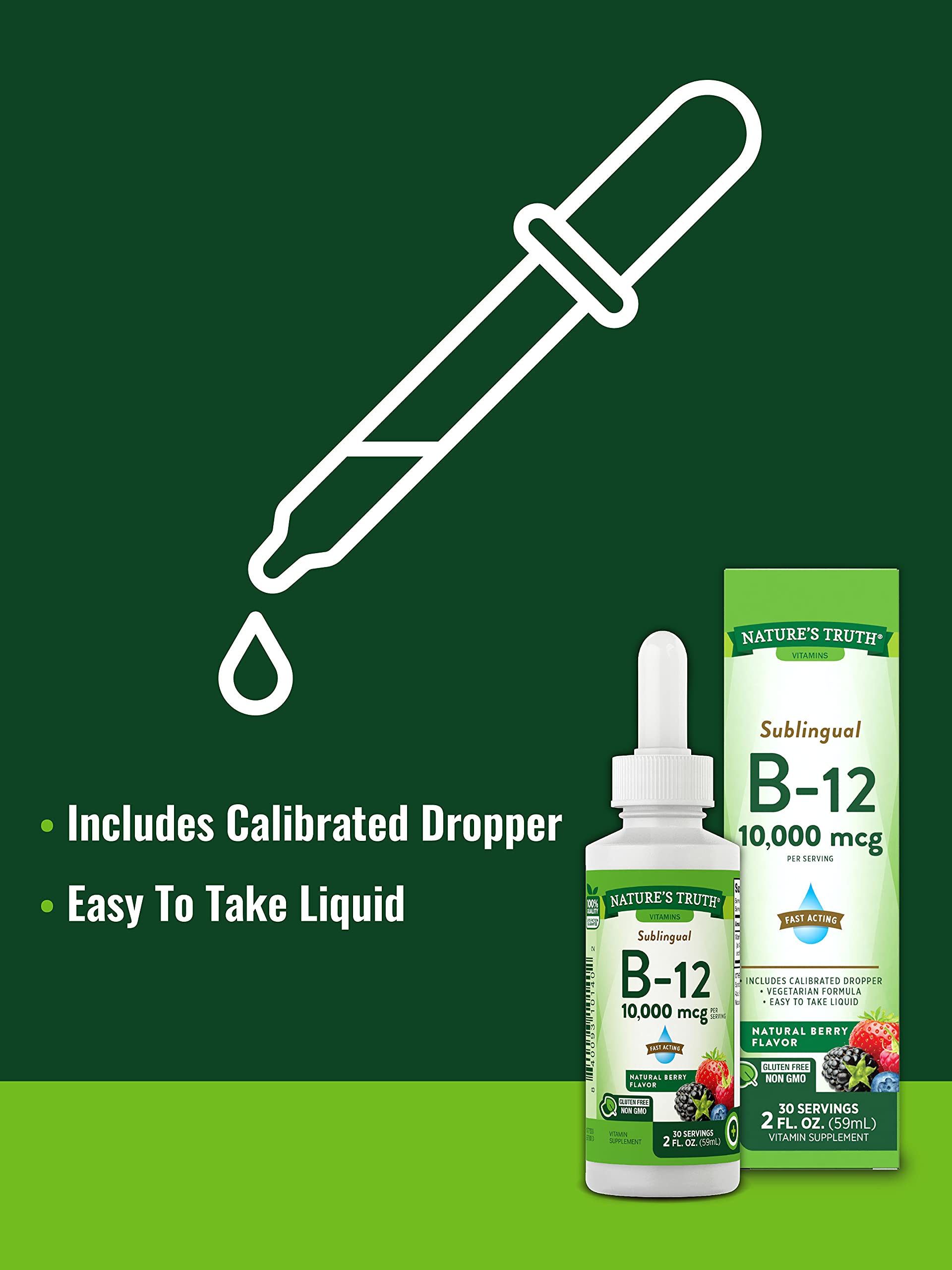 Foto 5 pulgar | Suplemento De Vitamina B-12 Sublingual De Nature's Truth De 10,000 Mcg - Venta Internacional.
