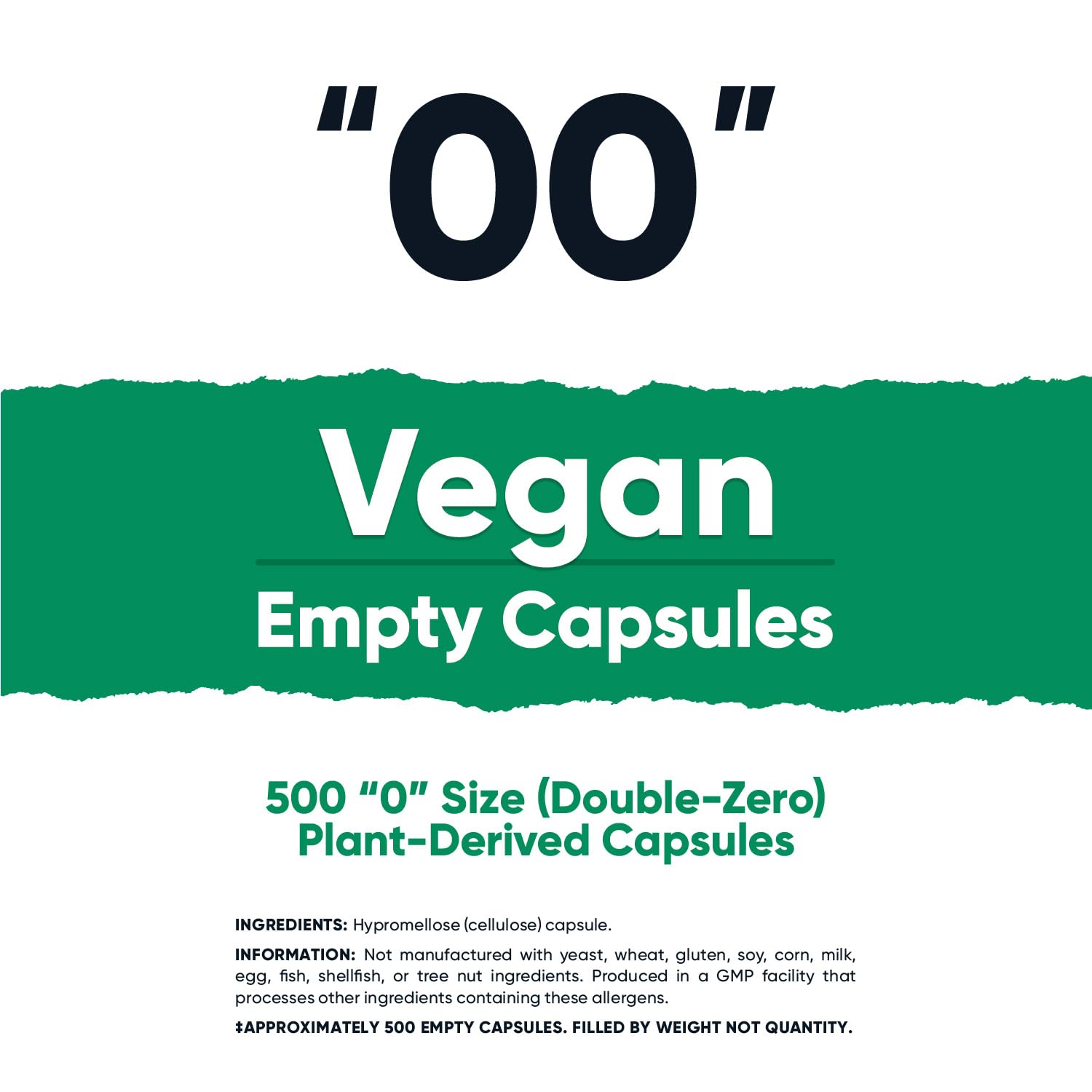 Foto 3 pulgar | Cápsulas Vacías Nutricost, Tamaño 00, Veganas, 500 Cápsulas Transparentes - Venta Internacional.