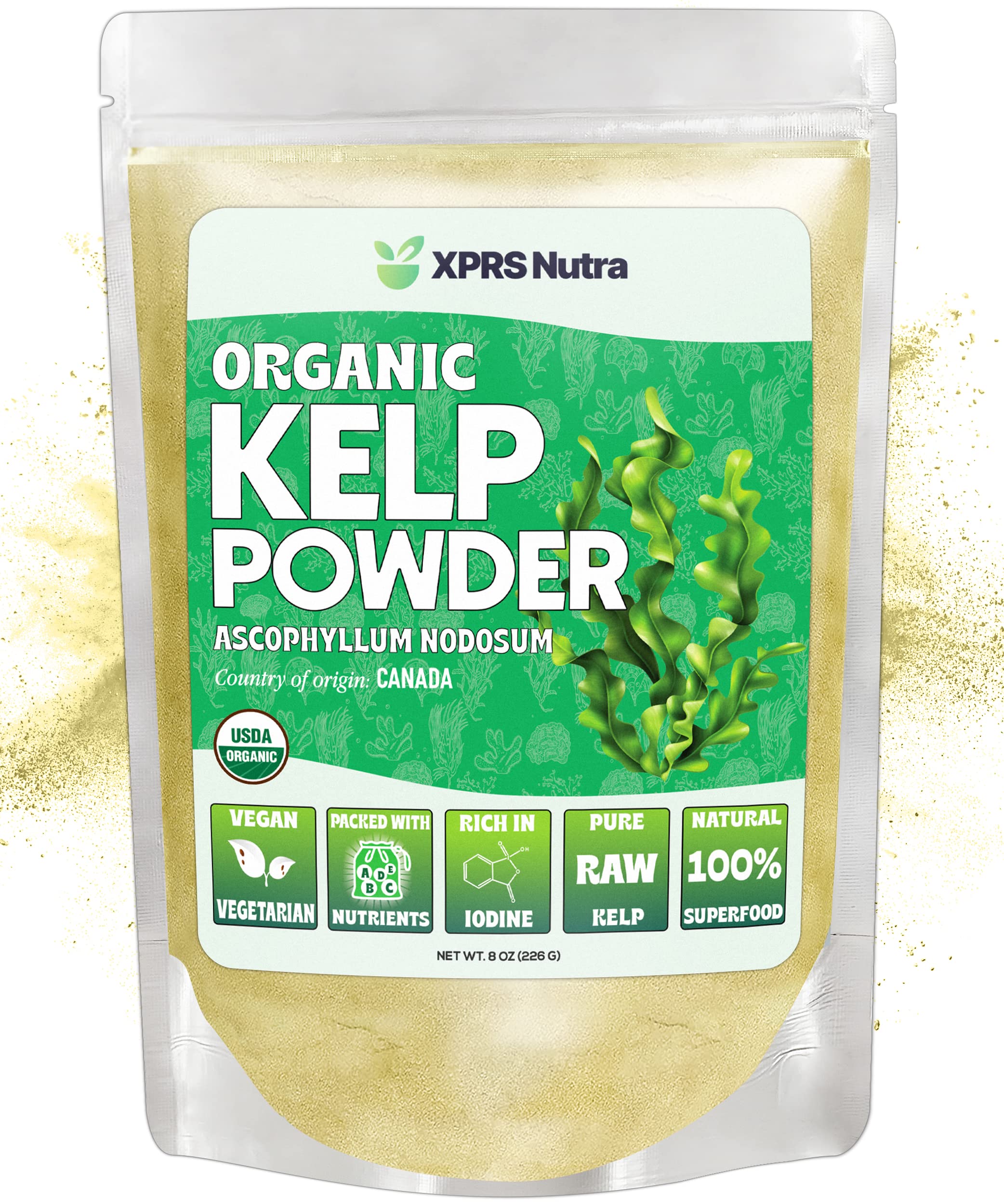 Foto 2 pulgar | Polvo De Algas Marinas Xprs Nutra Organic (ascophyllum Nodosum) 240 Ml - Venta Internacional.