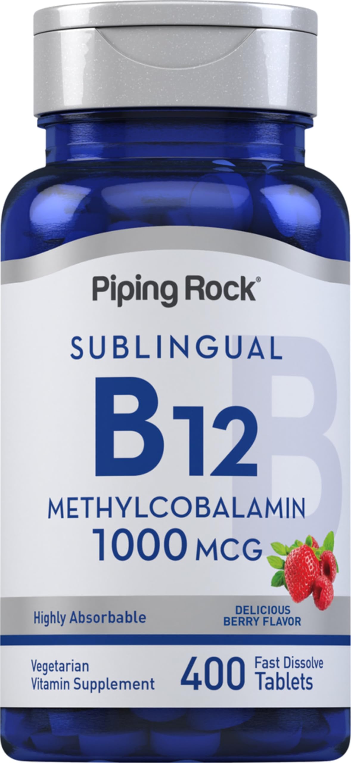 Foto 2 pulgar | Suplemento Piping Rock De Vitamina B12 Sublingual, 1000 Mcg, 400 Comprimidos - Venta Internacional.