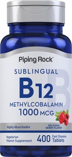 Foto 1 | Suplemento Piping Rock De Vitamina B12 Sublingual, 1000 Mcg, 400 Comprimidos - Venta Internacional.