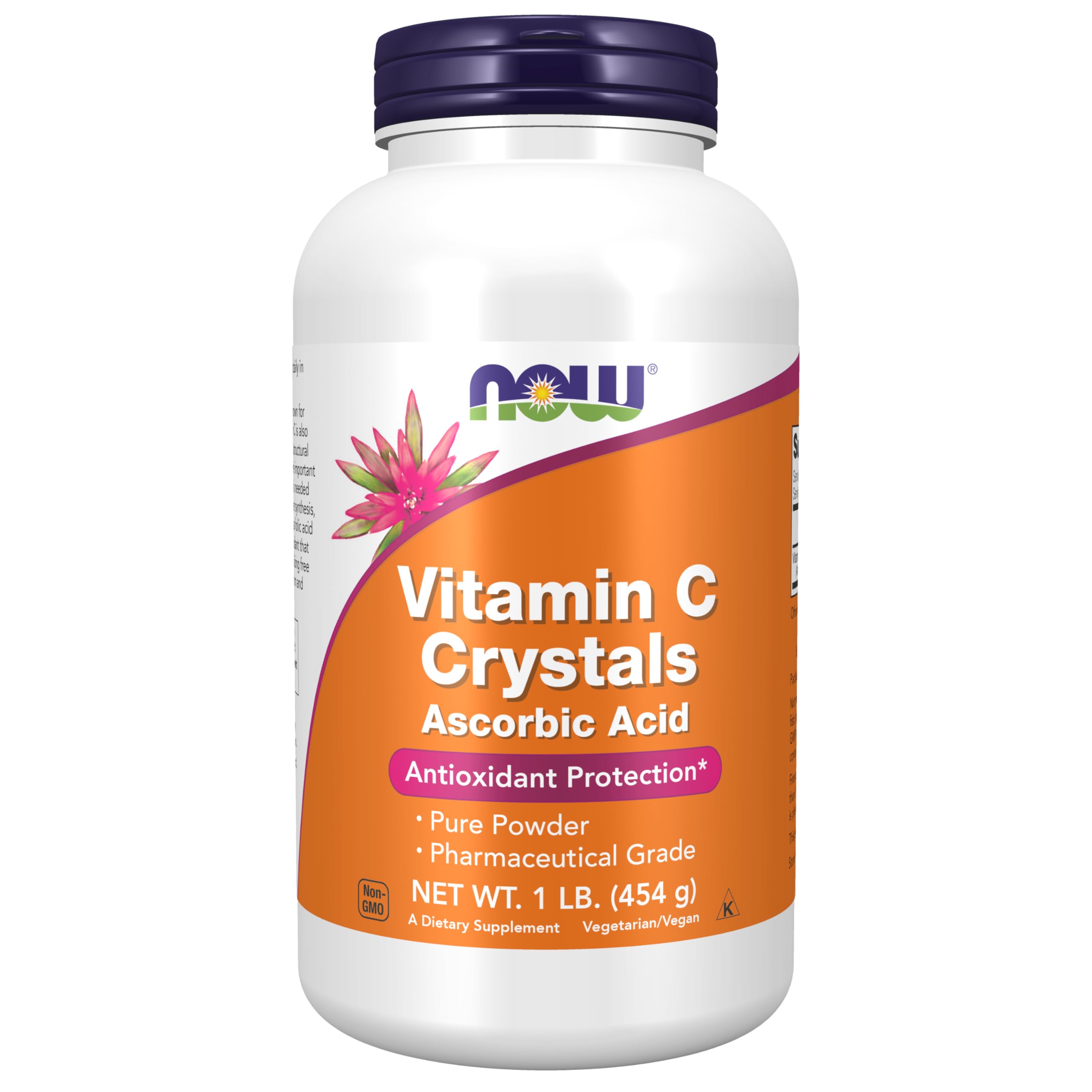 Foto 2 pulgar | Suplemento Now: Cristales De Vitamina C (ácido Ascórbico) 454 G - Venta Internacional.