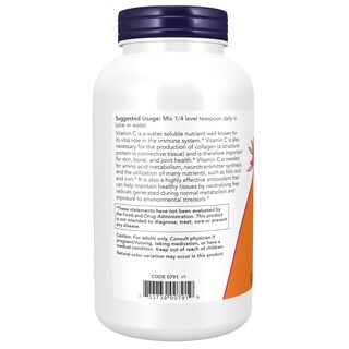 Foto 3 | Suplemento Now: Cristales De Vitamina C (ácido Ascórbico) 454 G - Venta Internacional.