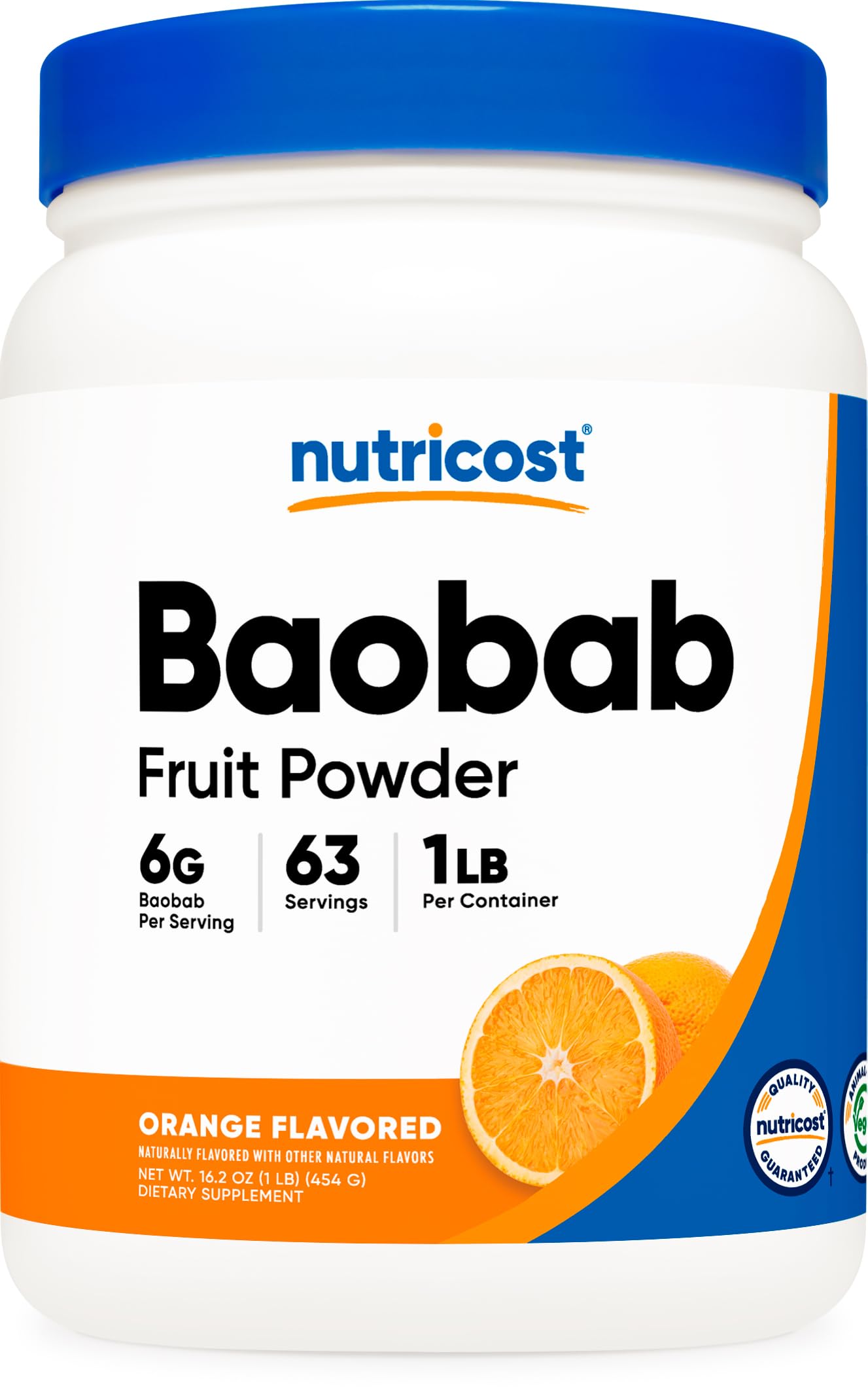 Foto 2 pulgar | Polvo De Fruta De Baobab Nutricost Con Sabor A Naranja, 454 G, Vegano - Venta Internacional.