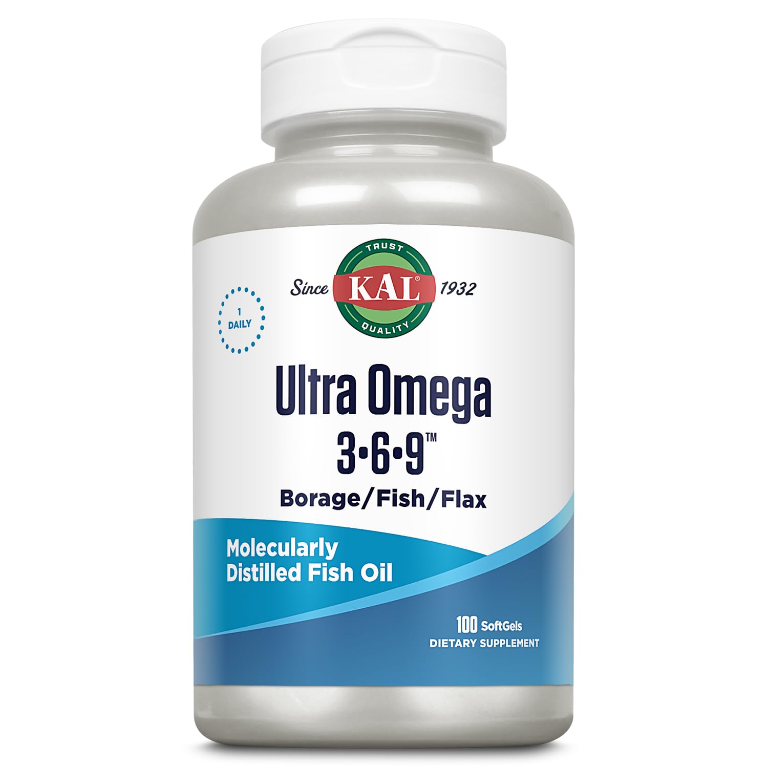 Foto 1 | Suplemento Kal Ultra Omega 3-6-9 1200 Mg De Aceite De Pescado 100 Cápsulas Blandas - Venta Internacional.